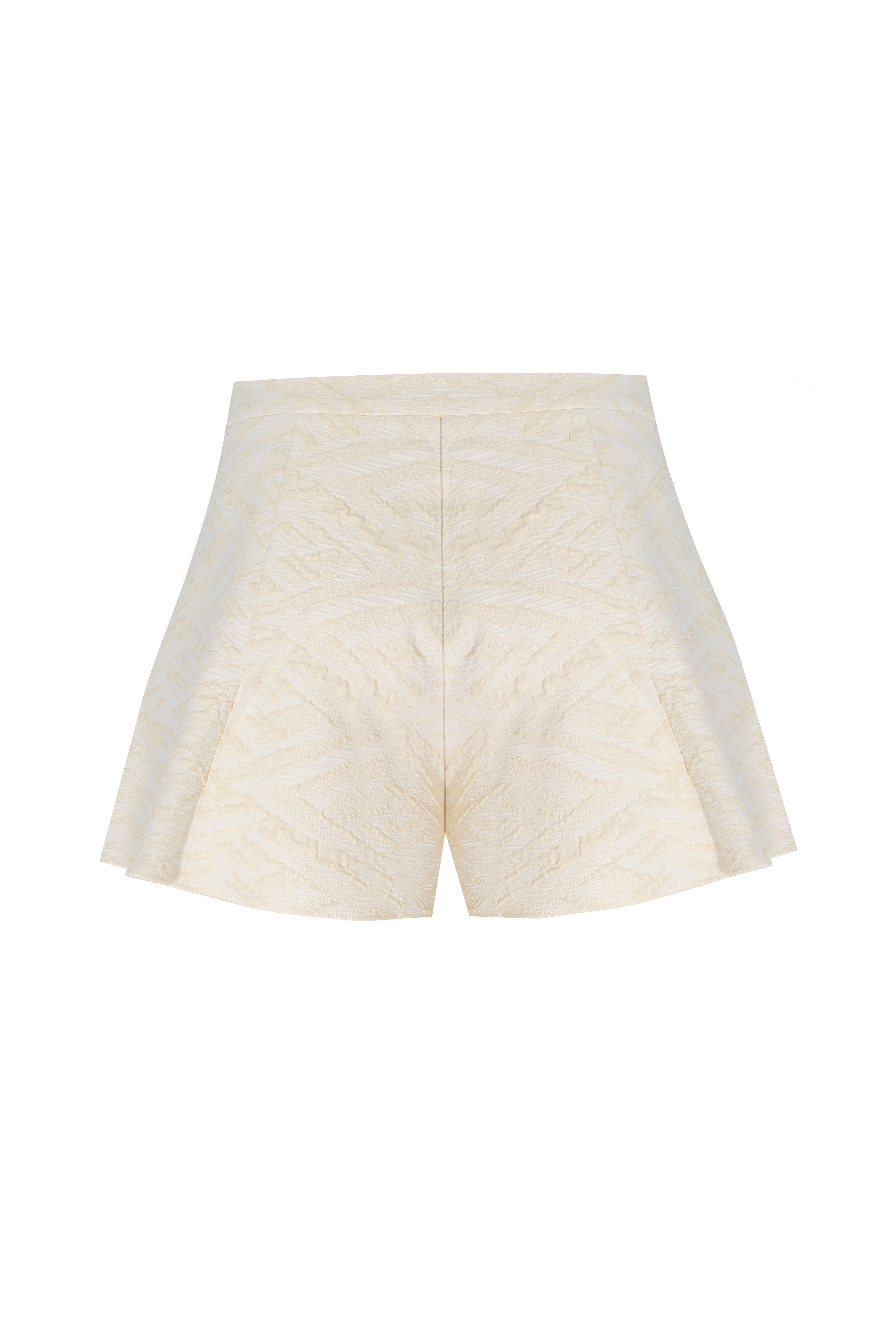 Yasemin Karagülle-Loly Short Ecru-Şort-2-Milagron.com