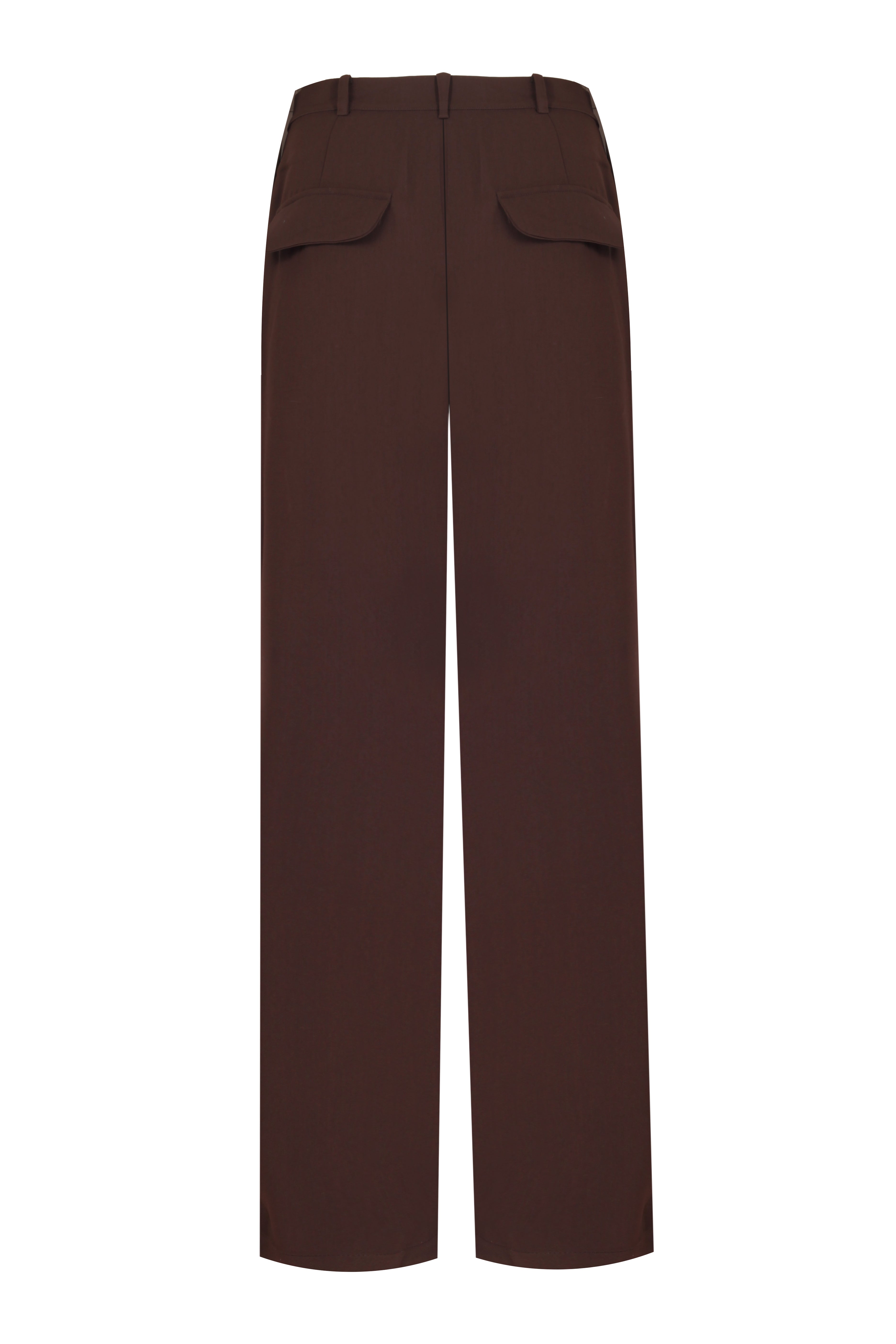 Yasemin Karagülle-Marlow Pants Dark Brown-Kumaş Pantolon-2-Milagron.com