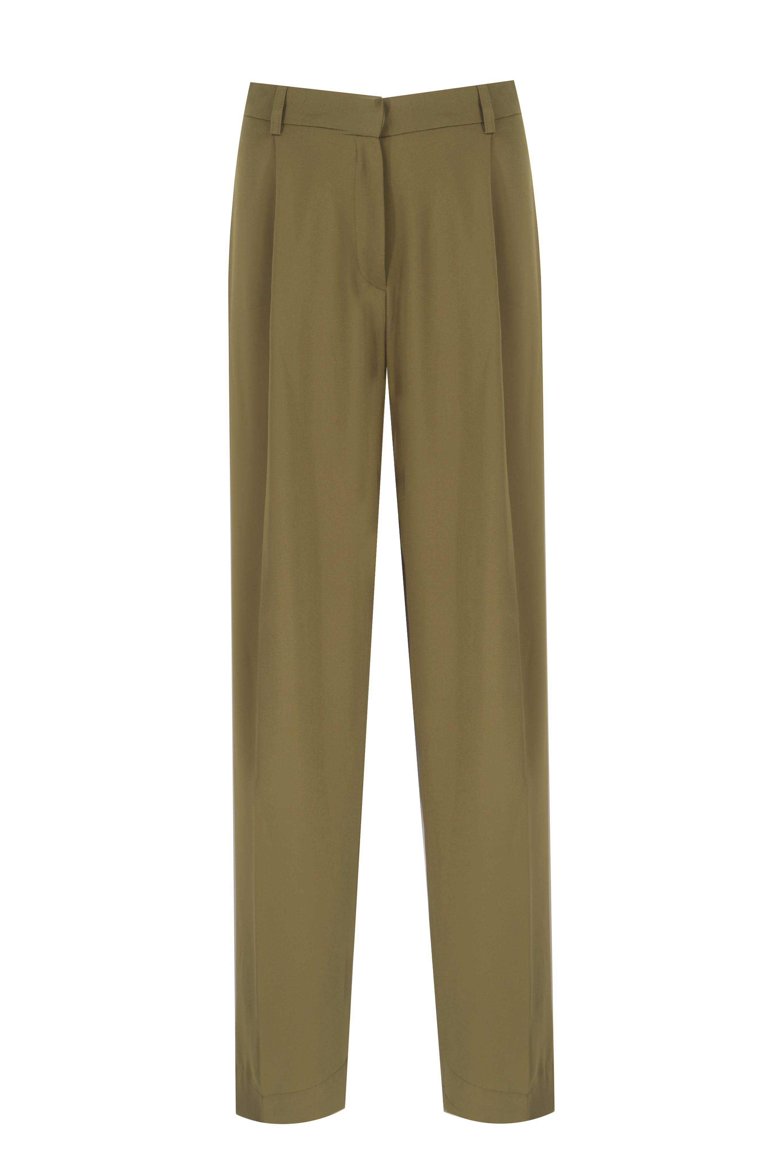 Yasemin Karagülle-Marlow Pants / Green-Kumaş Pantolon-1-Milagron.com