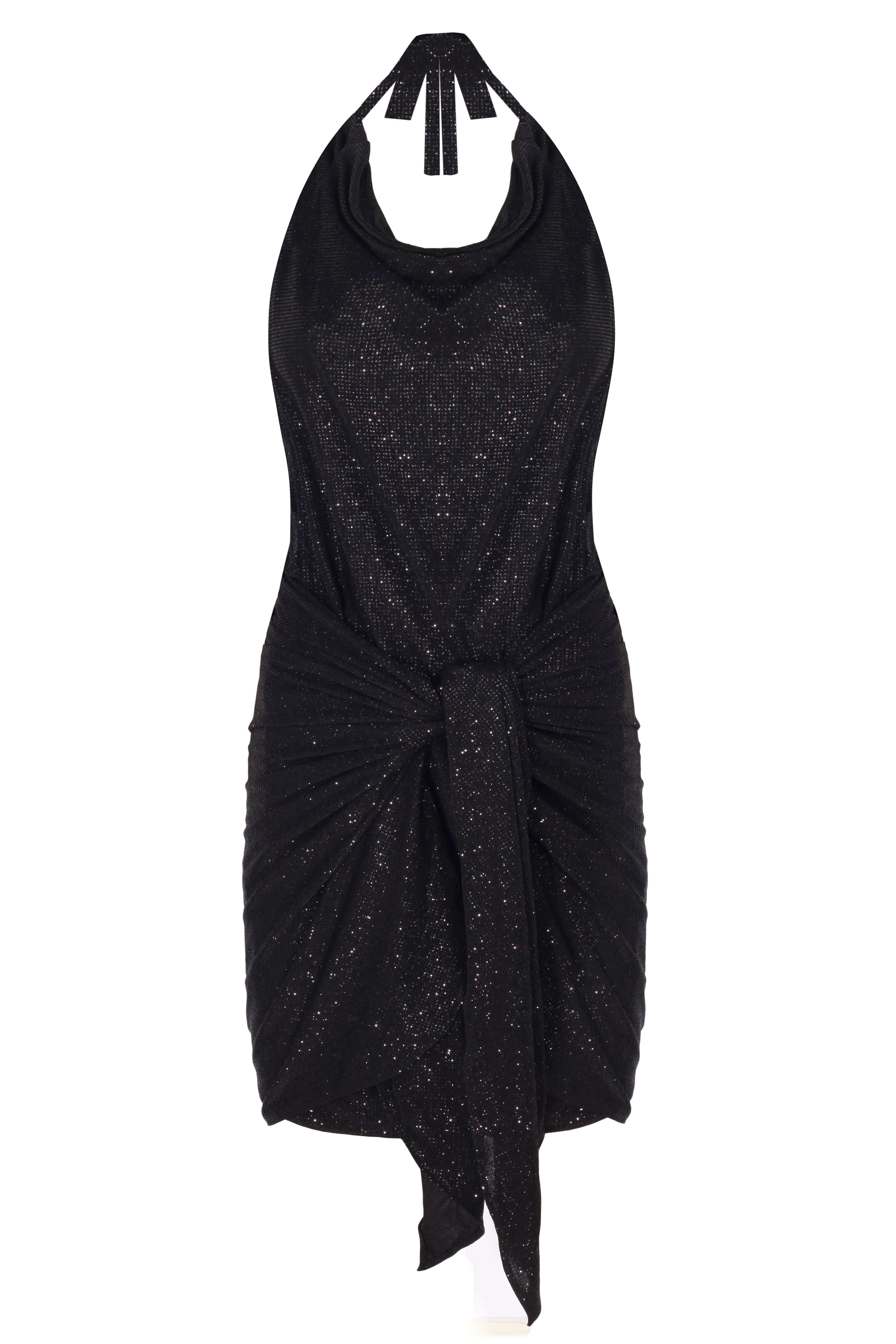 Yasemin Karagülle-Melanie Dress Shiny Black-Elbise-1-Milagron.com