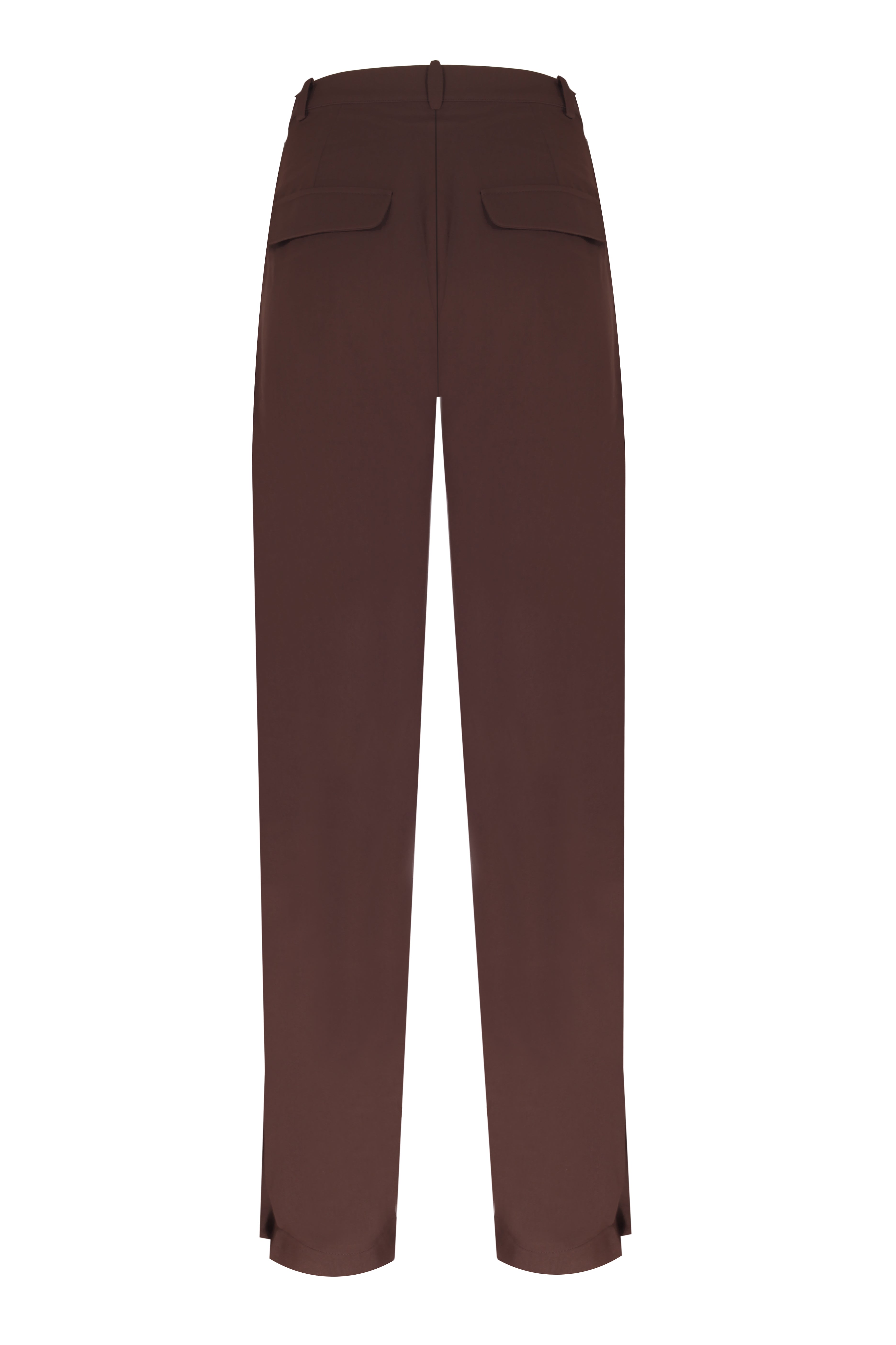 Yasemin Karagülle-Tracy Pants Dark Brown-Kumaş Pantolon-2-Milagron.com