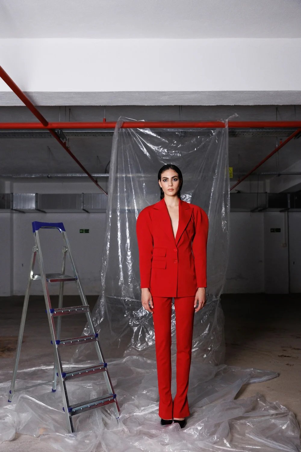 Yelda Alatekin-Capella Red Pants-Pantolon-3-Milagron.com