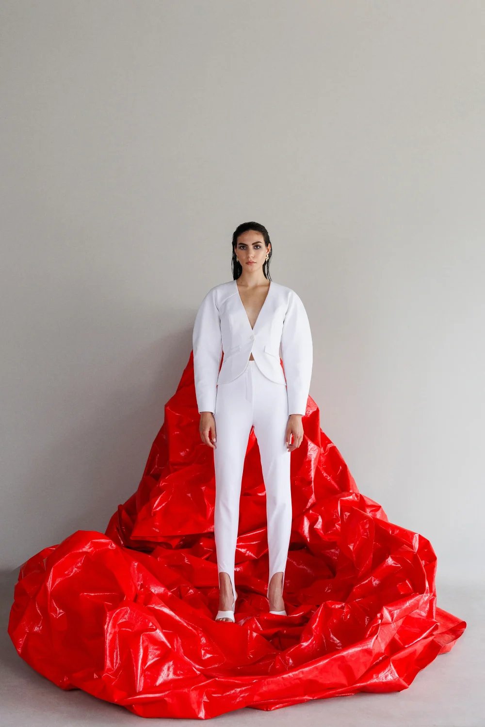 Yelda Alatekin-Pegasus White Jacket-Ceket-1-Milagron.com