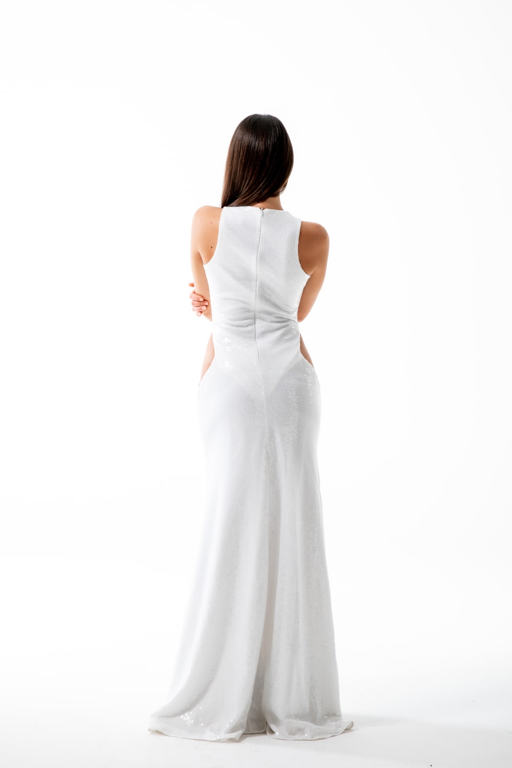 Yelda Alatekin-Siena White Maxi Dress-Elbise-3-Milagron.com