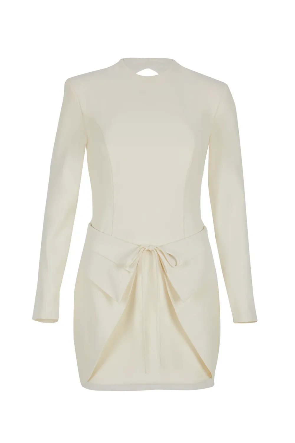 Yelda Alatekin-Ursa Ecru Mini Dress-Elbise-4-Milagron.com