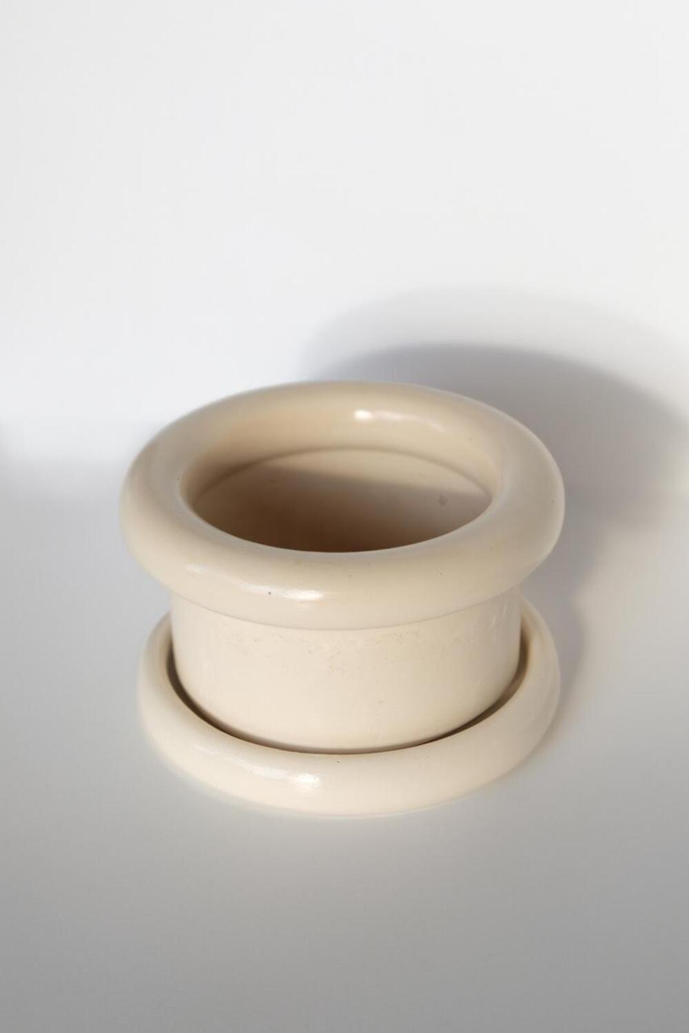 Yugatelier-Bej Beton Dekoratif Saksı-Dekoratif Saksı-4-Milagron.com