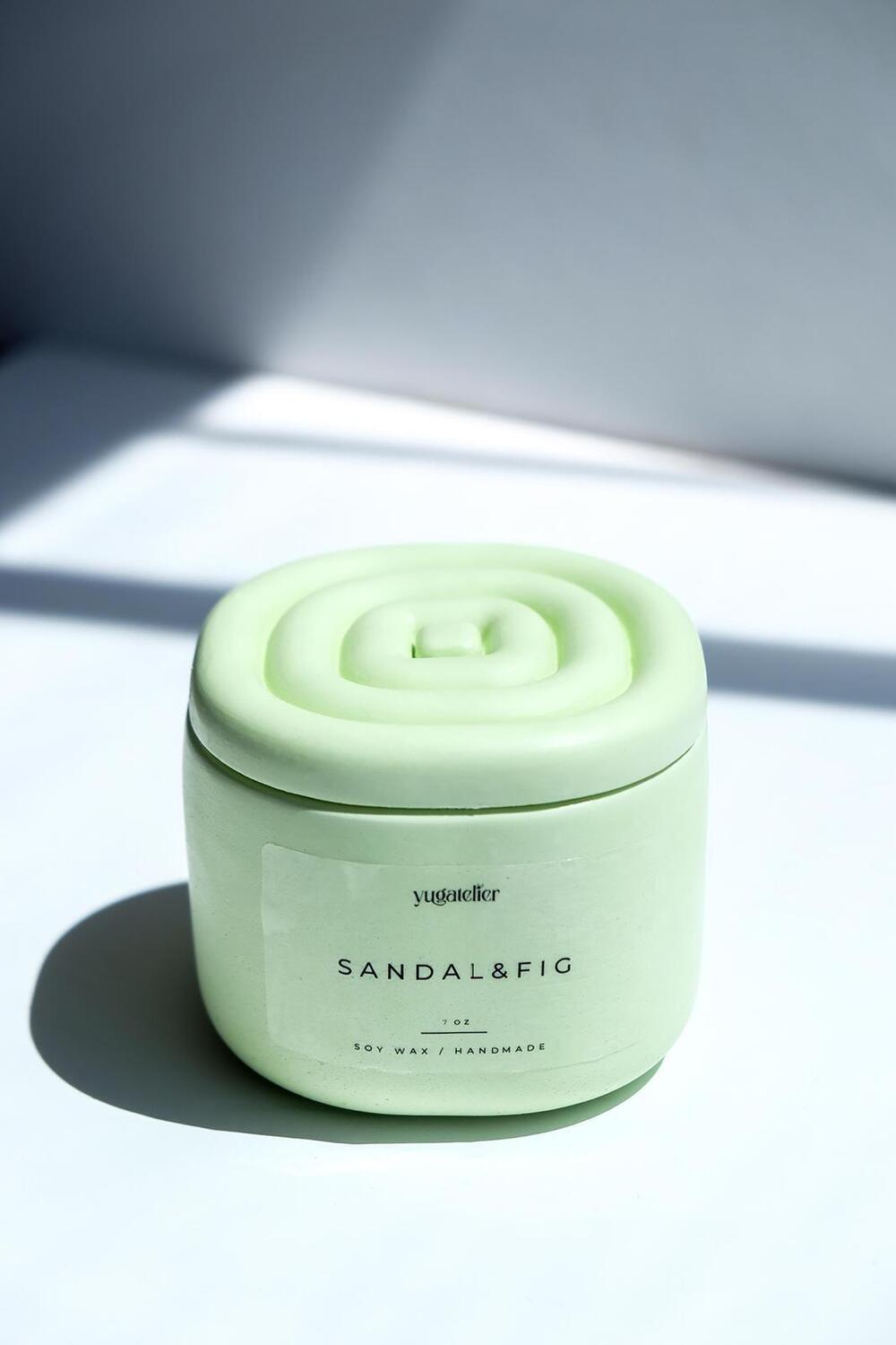 Yugatelier-Sandal & İ̇ncir Kokulu Soya Mumu-Mum-2-Milagron.com