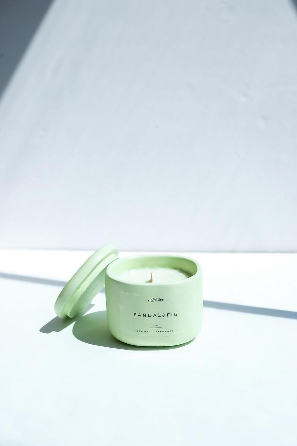 Yugatelier-Sandal & İ̇ncir Kokulu Soya Mumu-Mum-3-Milagron.com