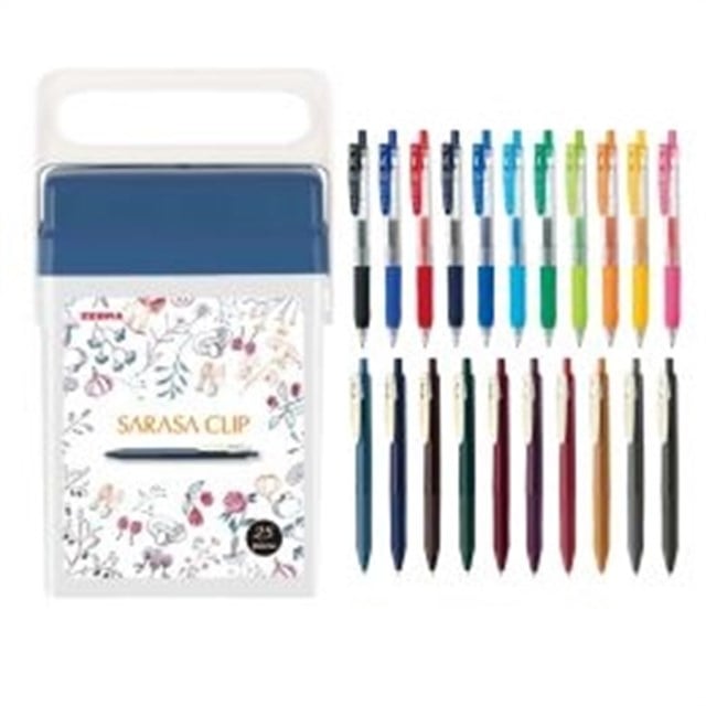 Zebra Sarasa 0.5Mm Z Box 25'Li Jel Kalem Seti Plastik Çantalı Set / Jj15-25C-Zbox