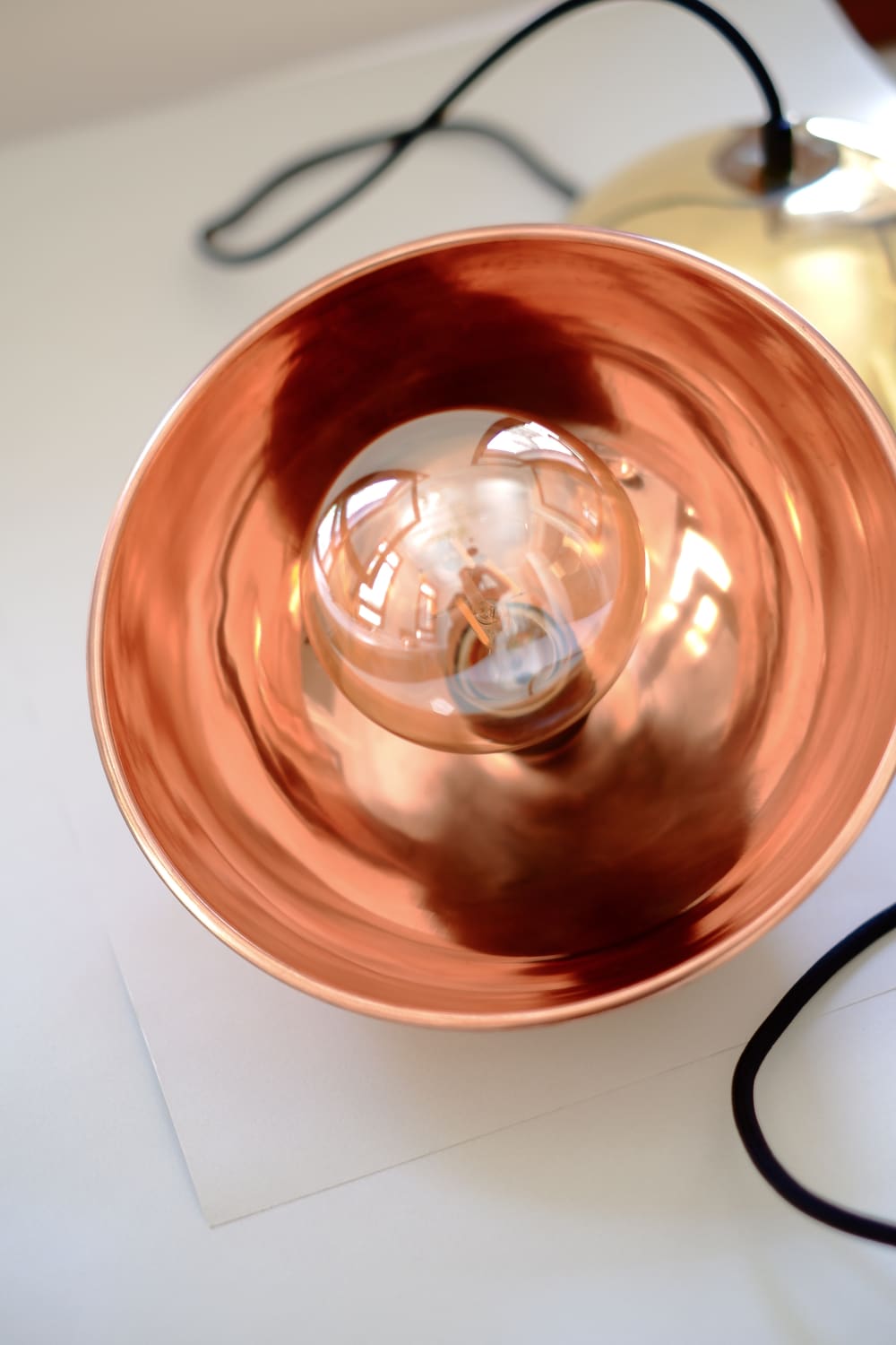 Zef Design-Tamara - Bakır Avize , Beyaz Kablo-Avize-2-Milagron.com