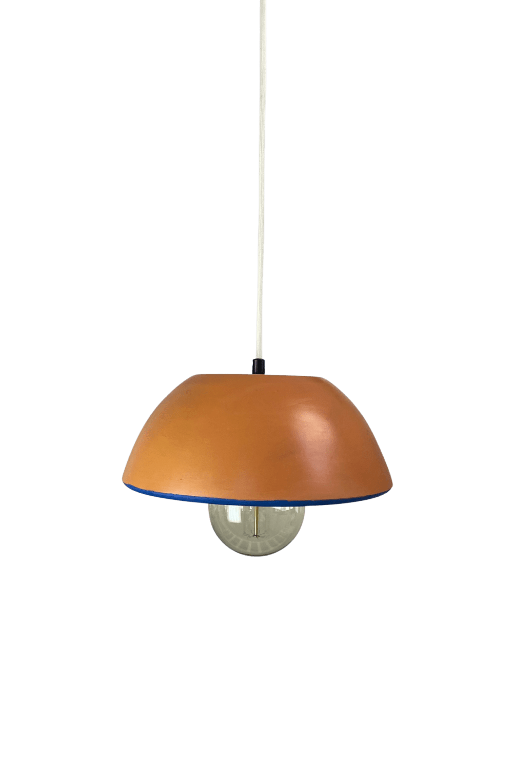 Zef Design-Temnos - Terracotta Mavi Avize , Beyaz Kablo-Avize-1-Milagron.com