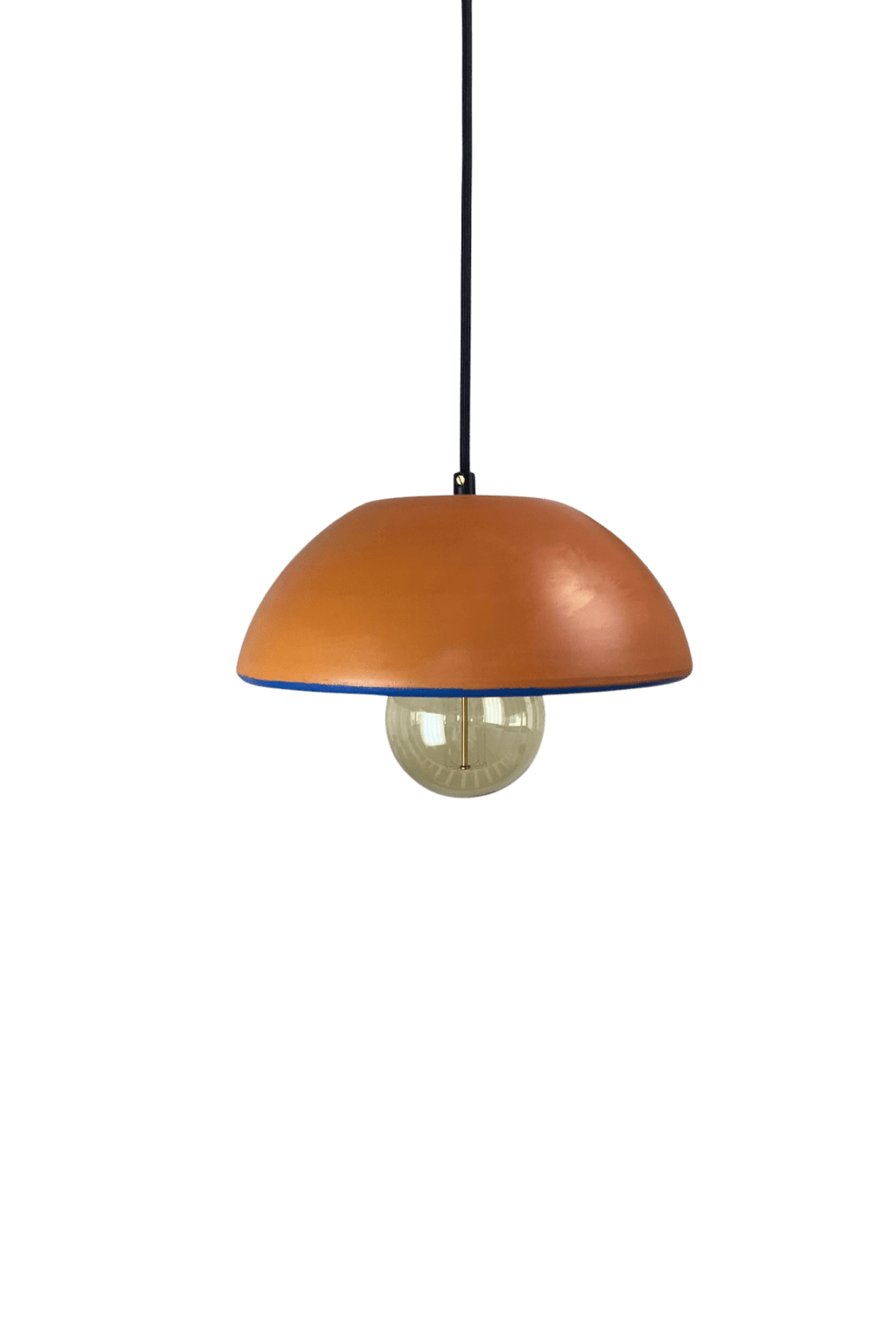 Zef Design-Temnos - Terracotta Mavi Avize , Beyaz Kablo-Avize-4-Milagron.com