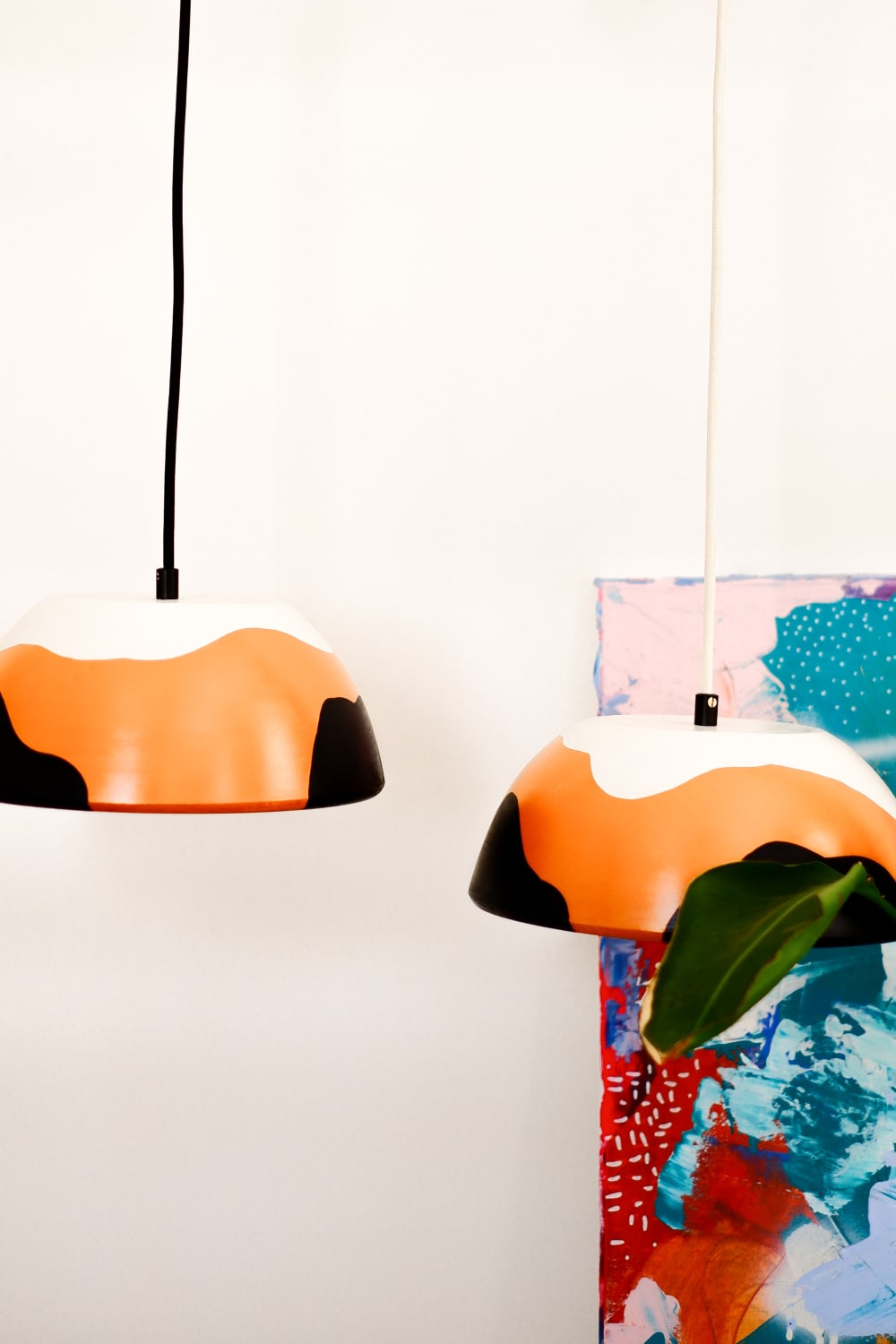 Zef Design-Temnos - Terracotta Siyah Beyaz Avize ,Siyah Kablo-Avize-2-Milagron.com