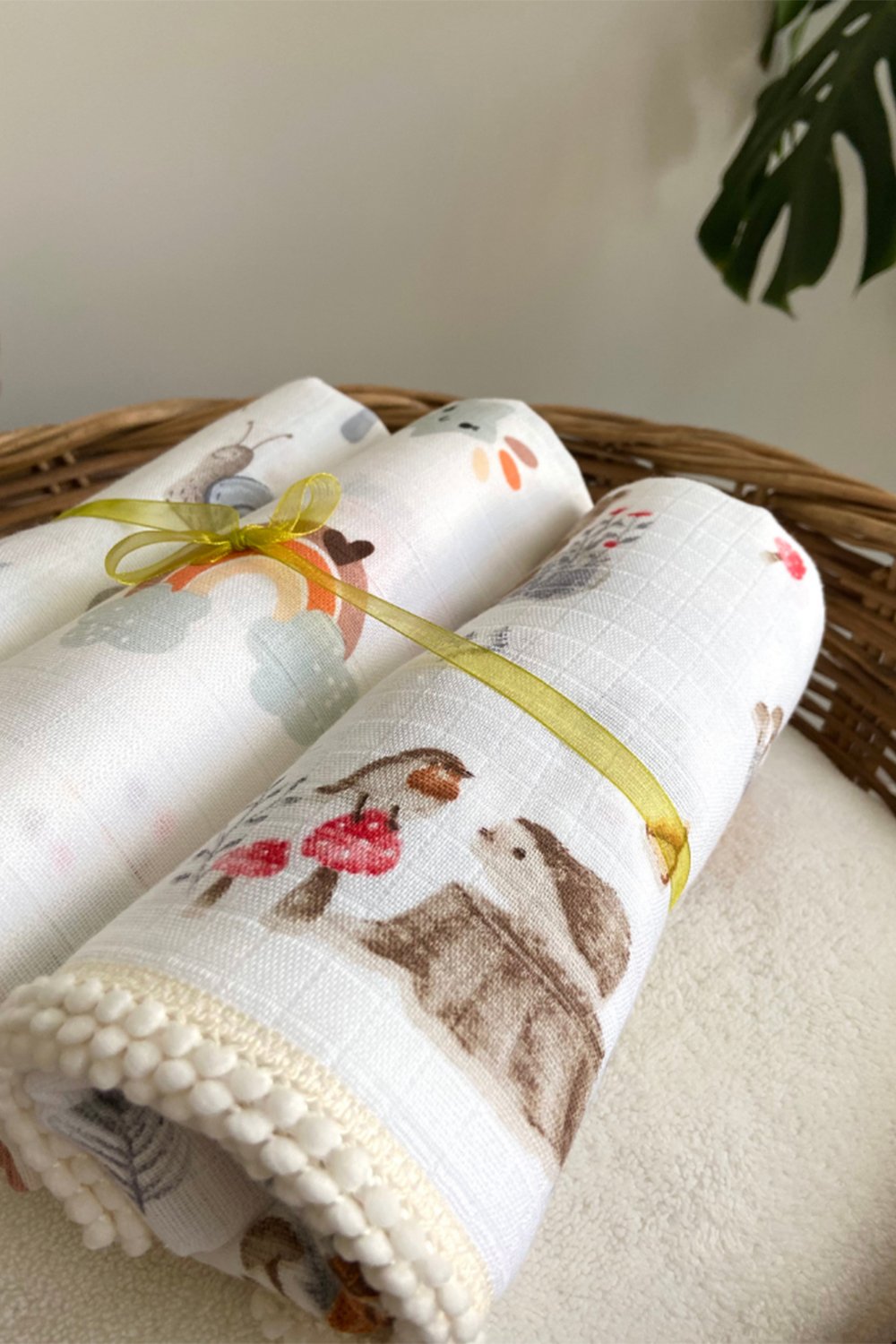 Zeynep Akdemir | Creative Studio-Muslin Bebek Battaniyesi 3'lü Set-Bebek Battaniye-2-Milagron.com