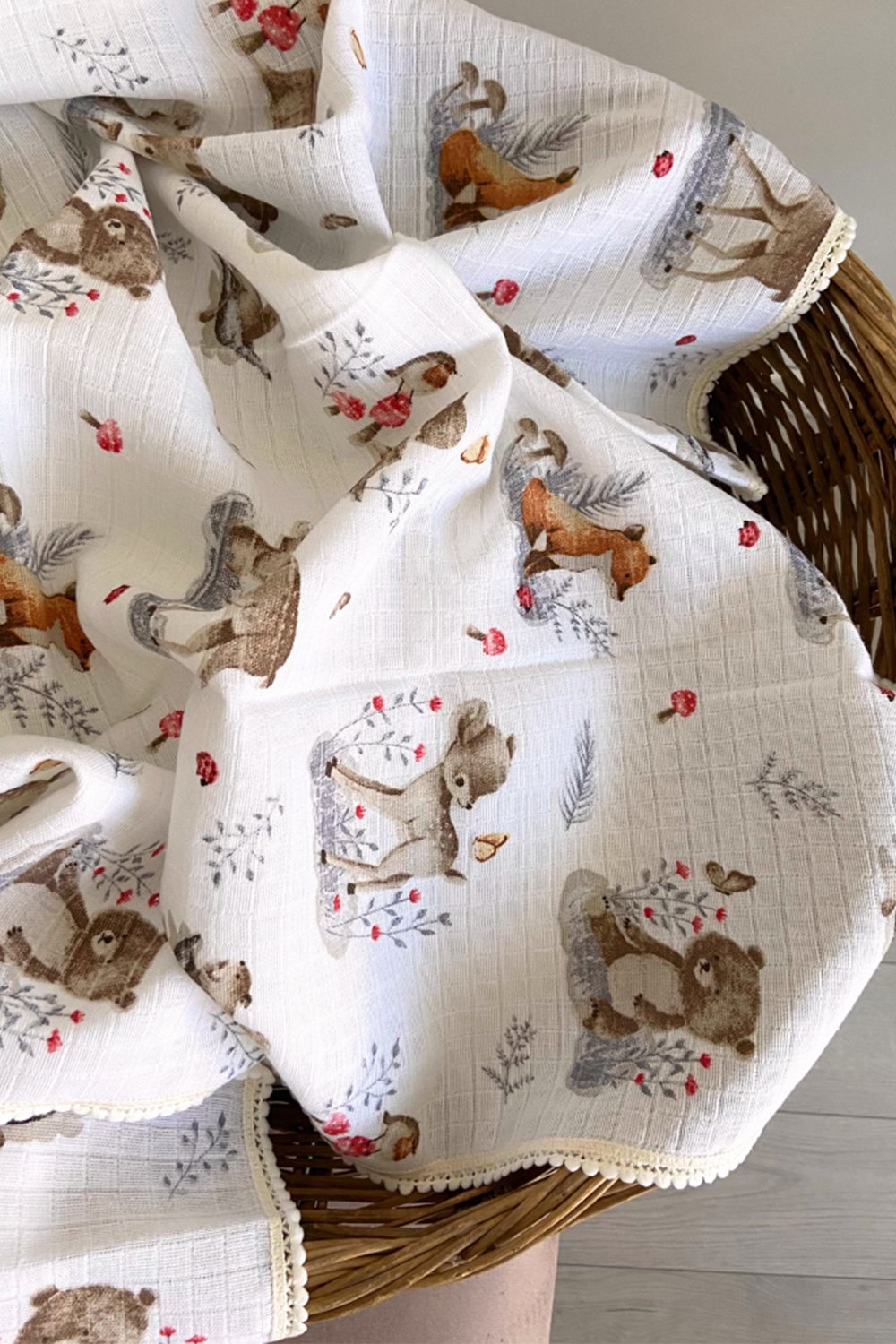 Zeynep Akdemir | Creative Studio-Muslin Bebek Battaniyesi 3'lü Set-Bebek Battaniye-4-Milagron.com