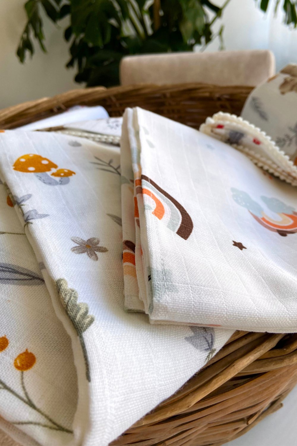 Zeynep Akdemir | Creative Studio-Muslin Bebek Battaniyesi 3'lü Set-Bebek Battaniye-5-Milagron.com