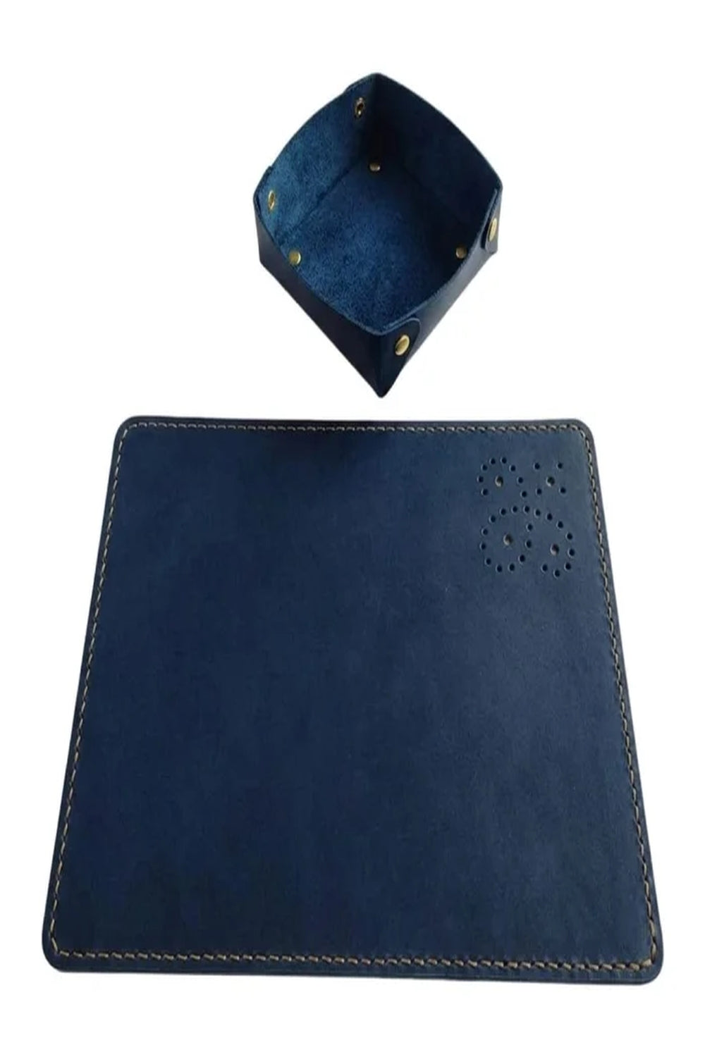El Yapımı Hakiki Deri Mouse Pad & Masa Düzenleyici Seti - 2