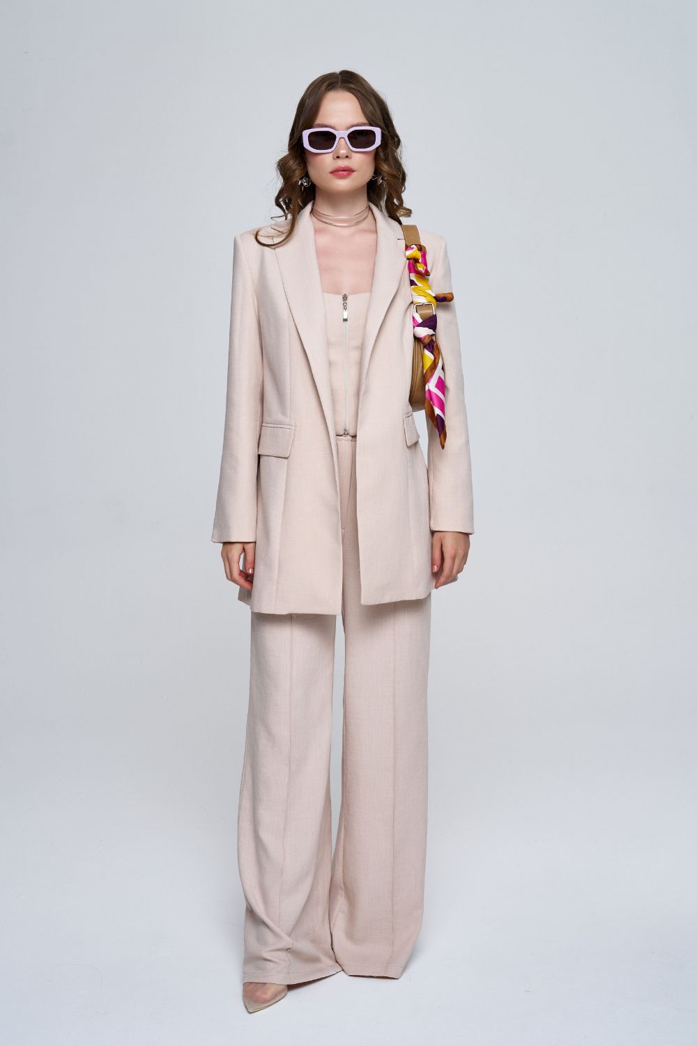 Zeynep Kaya-Kare Yaka Keten Yelek Büstiyer-Büstiyer-2-Milagron.com