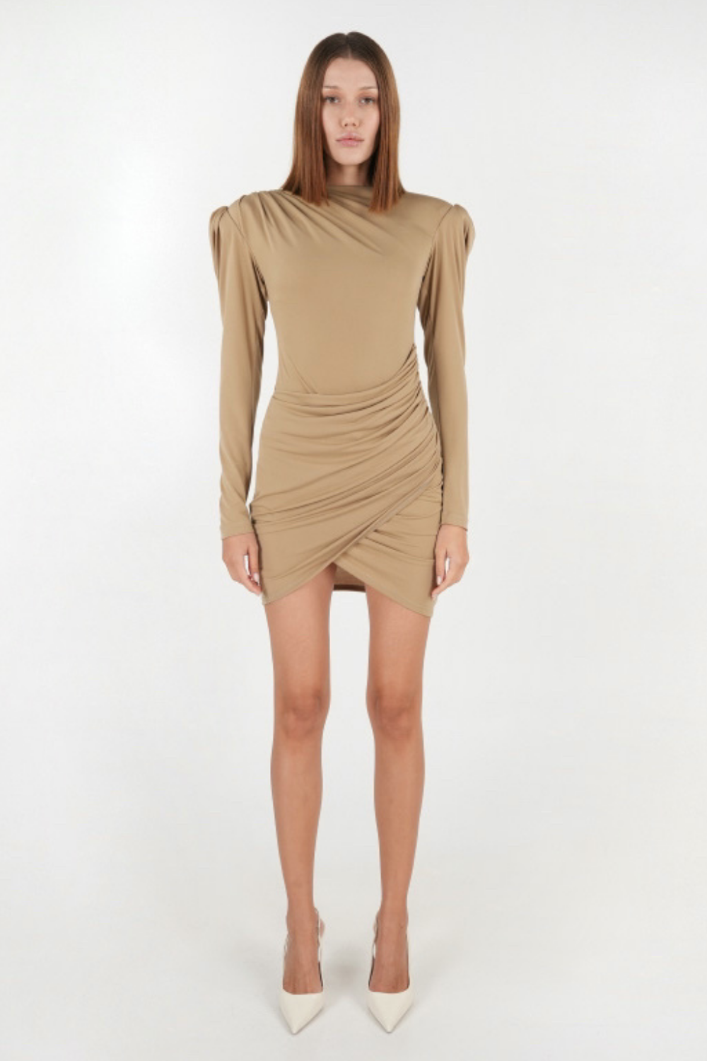 Zhiva-Alyssa Dress In Tortilla-Elbise-3-Milagron.com