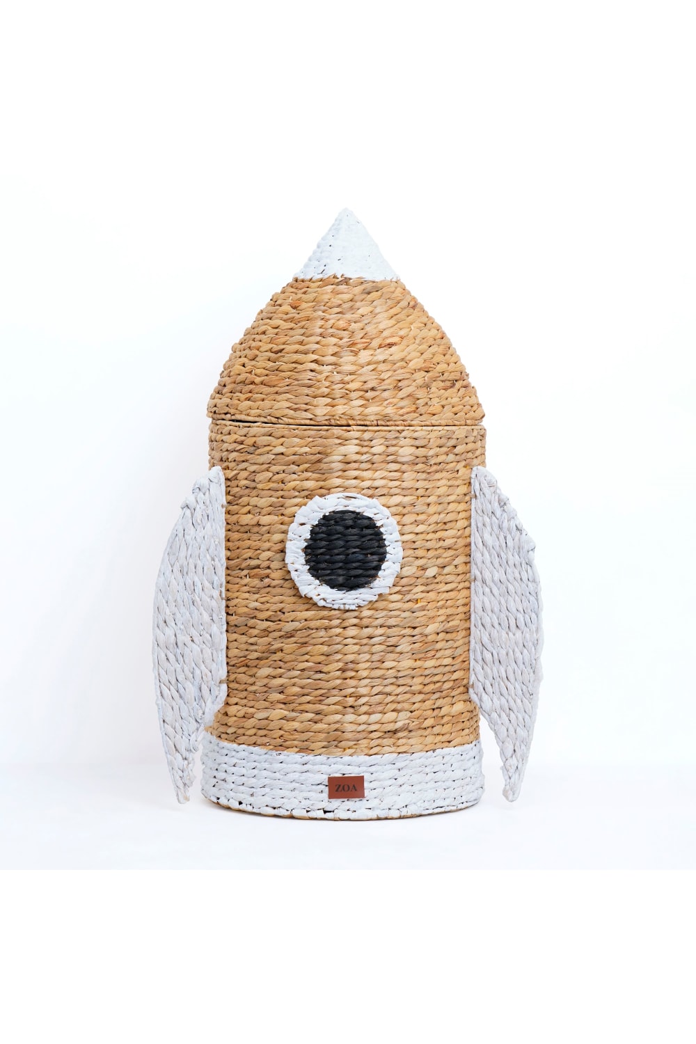Zoa Collection-Kapaklı Rattan Roket Oyuncak Sepeti-Sepet-1-Milagron.com
