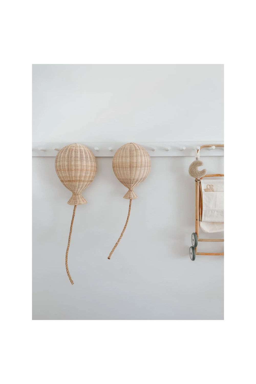 Zoa Collection-Rattan Küçük Boy Balon Duvar Dekoru-Duvar Dekorları-2-Milagron.com