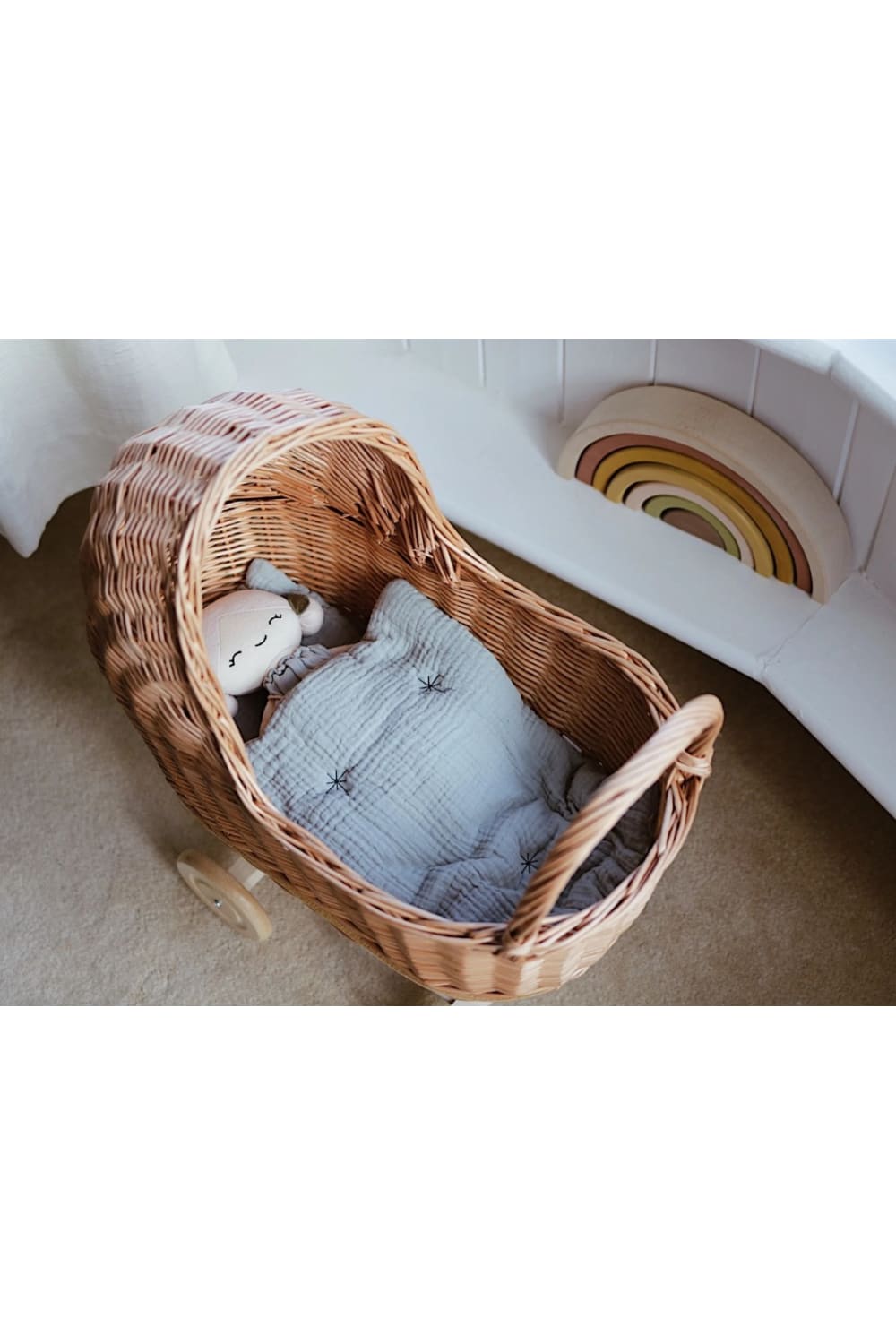 Zoa Collection-Rattan Oyuncak Bebek Arabası-Oyuncak Bebek ve Oyun Setleri-3-Milagron.com