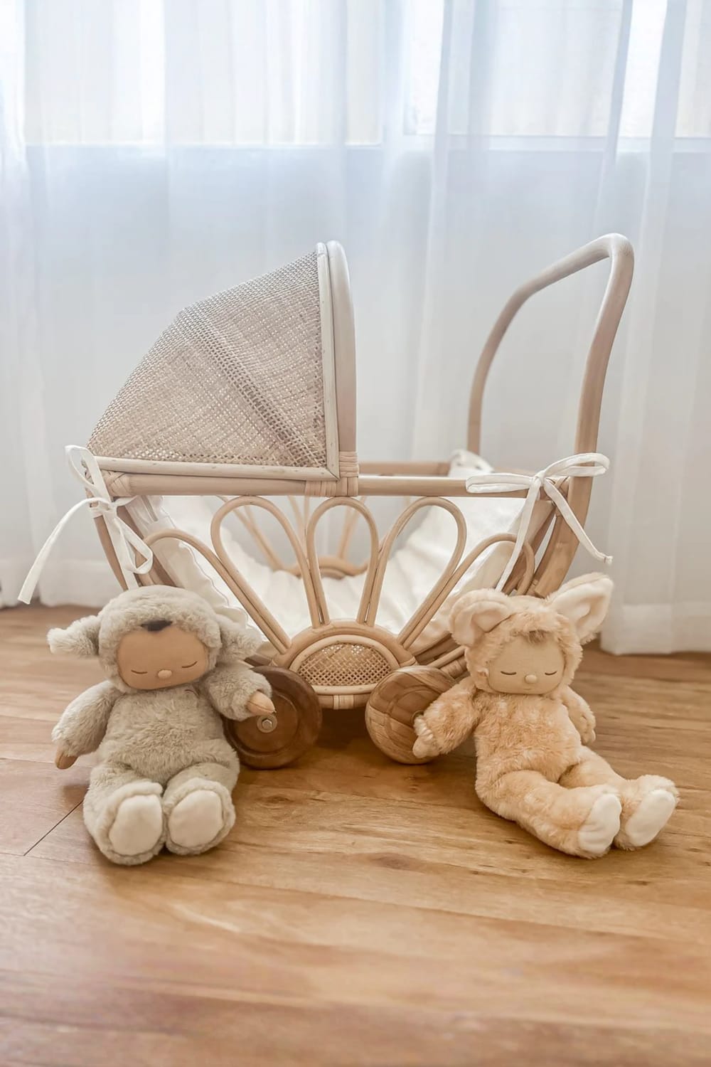 Zoa Collection-Rattan Oyuncak Çiçekli Bebek Arabası-Sepet-2-Milagron.com