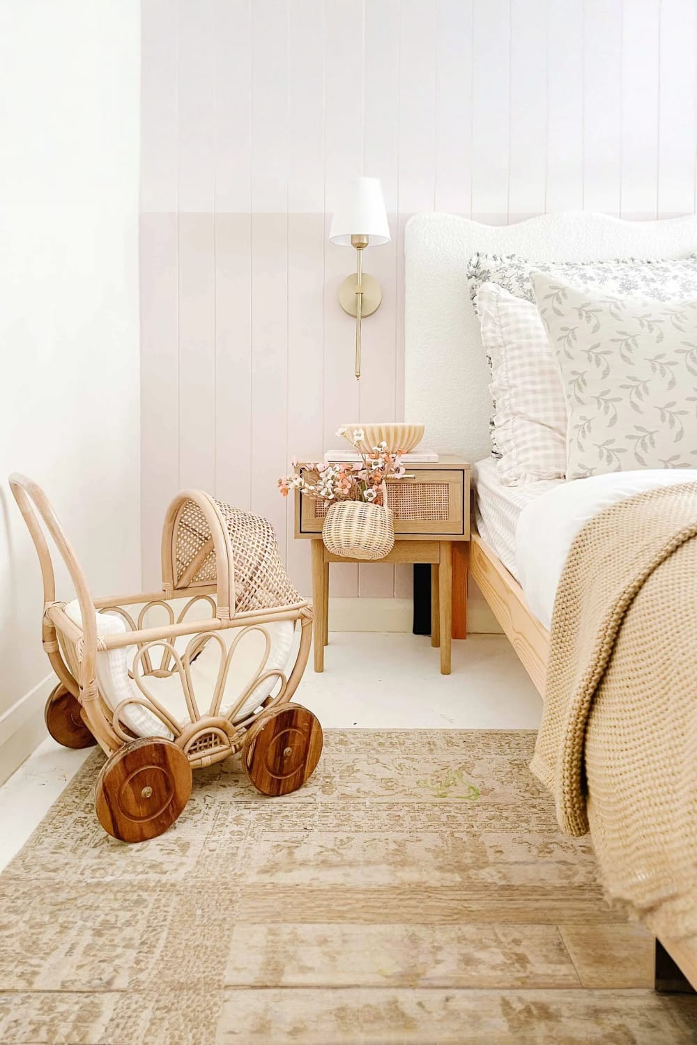 Zoa Collection-Rattan Oyuncak Çiçekli Bebek Arabası-Sepet-5-Milagron.com