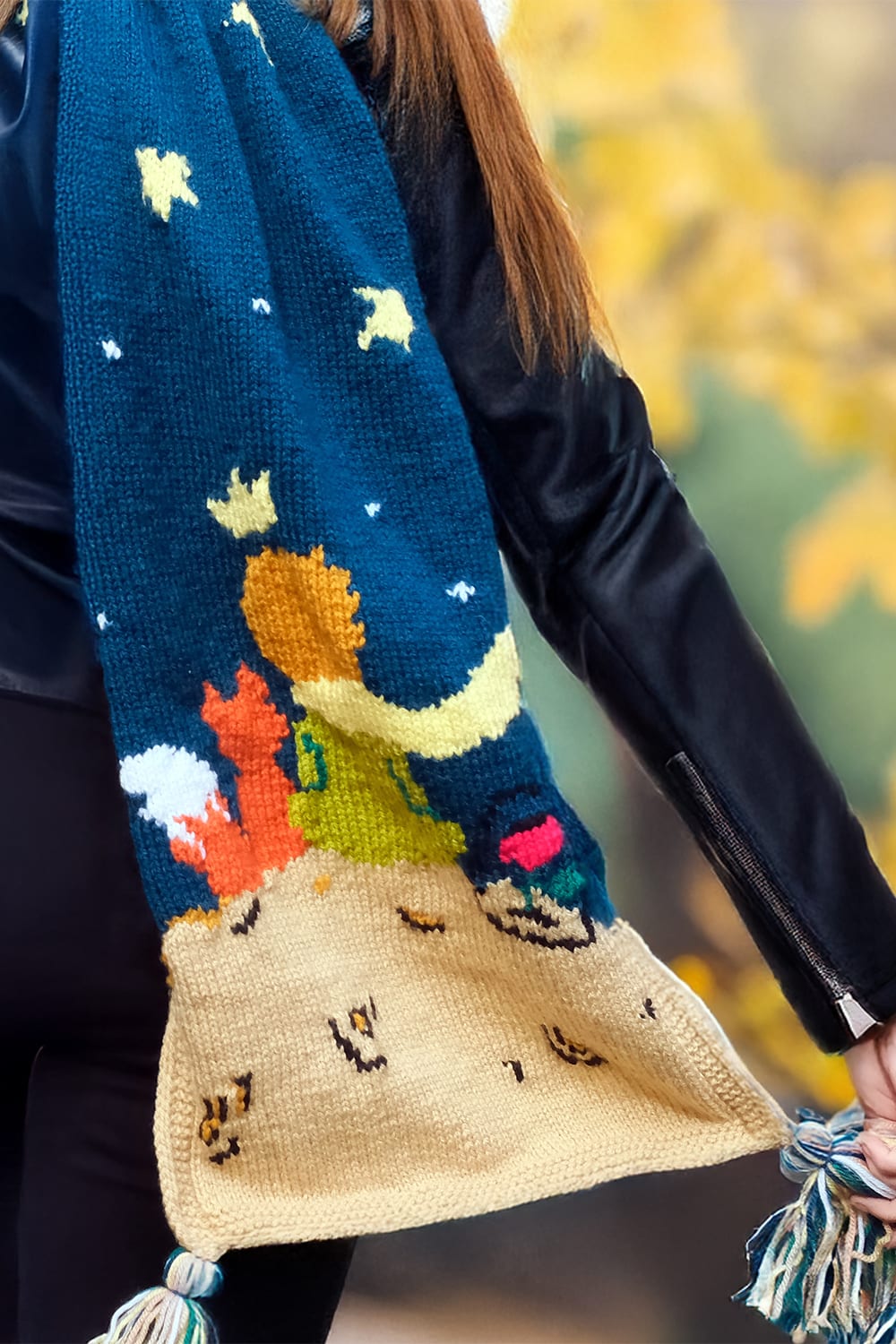 Zone Design Store-El Örgüsü Atkı - Küçük Prens-Atkı-3-Milagron.com