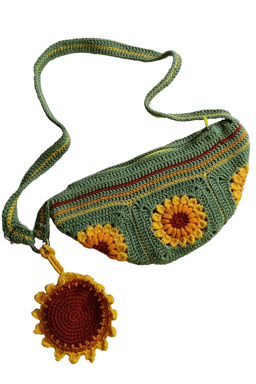 Zone Design Store-El Örgüsü Bel Çantası - Ayçiçeği-Bel Çantası-1-Milagron.com