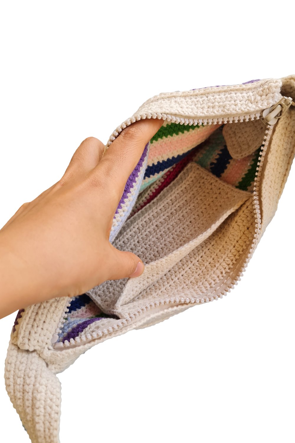 Zone Design Store-El Örgüsü Bel Çantası | Lino-Bel Çantası-4-Milagron.com