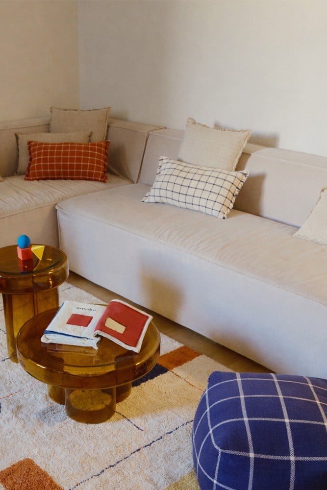 Lorena Canals Geo Block Naturel Yıkanabilir Dekoratif Yastık