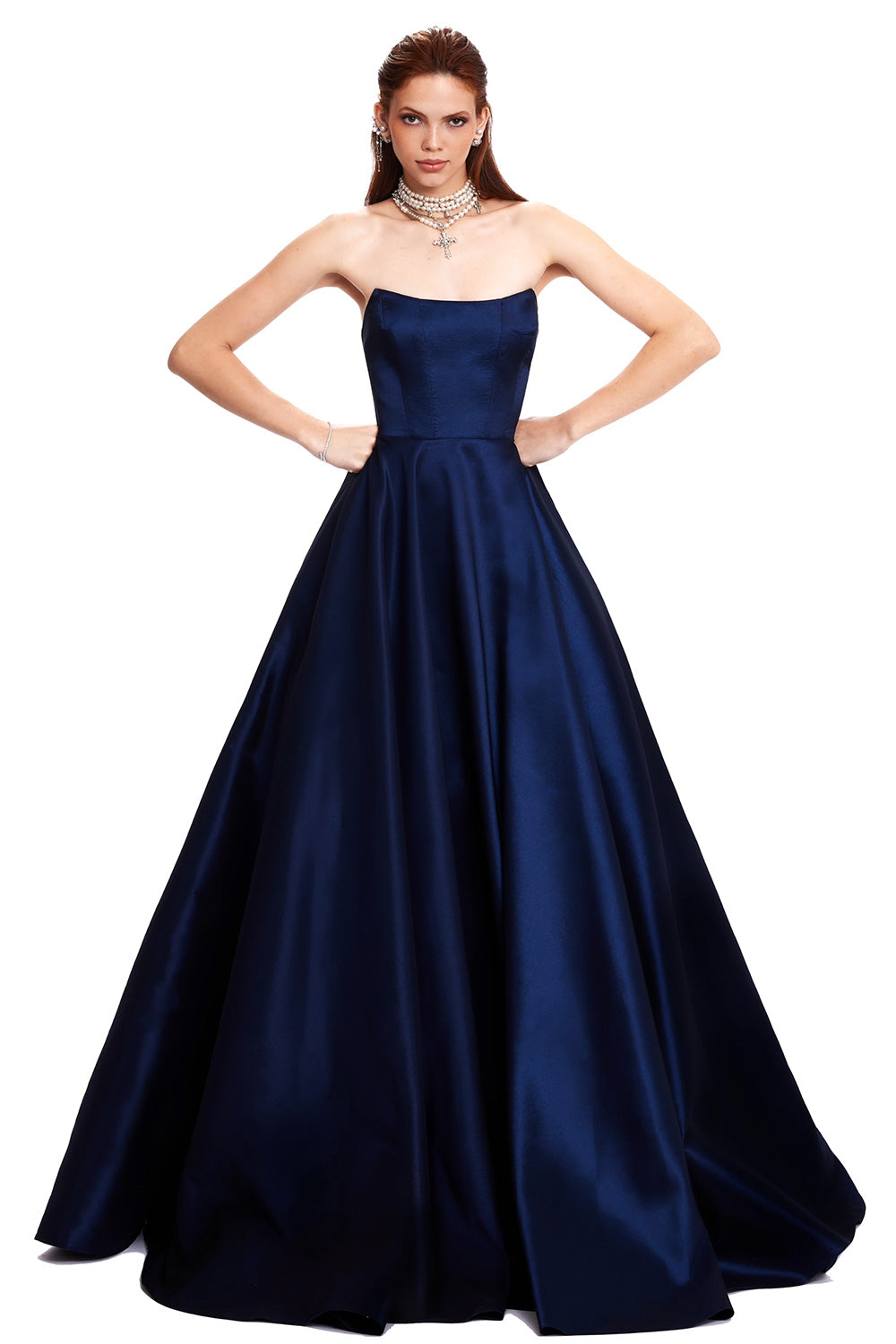 Esotte-Angeli̇ca Lacivert Maxi̇ Elbi̇se-Elbise-2-Milagron.com