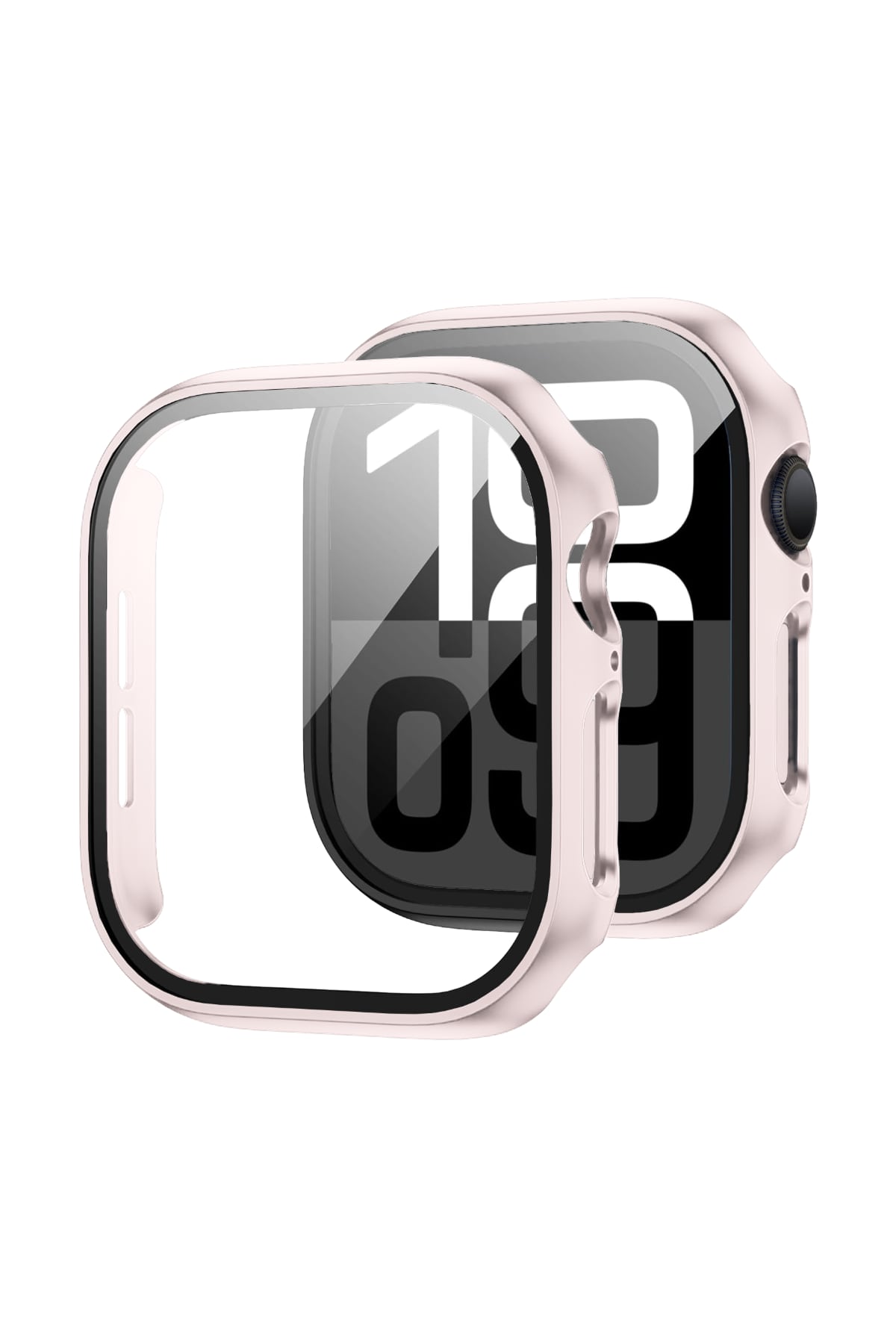 Apple Watch Uyumlu Ekran Koruyucu Açık Pembe Renkli Kasa