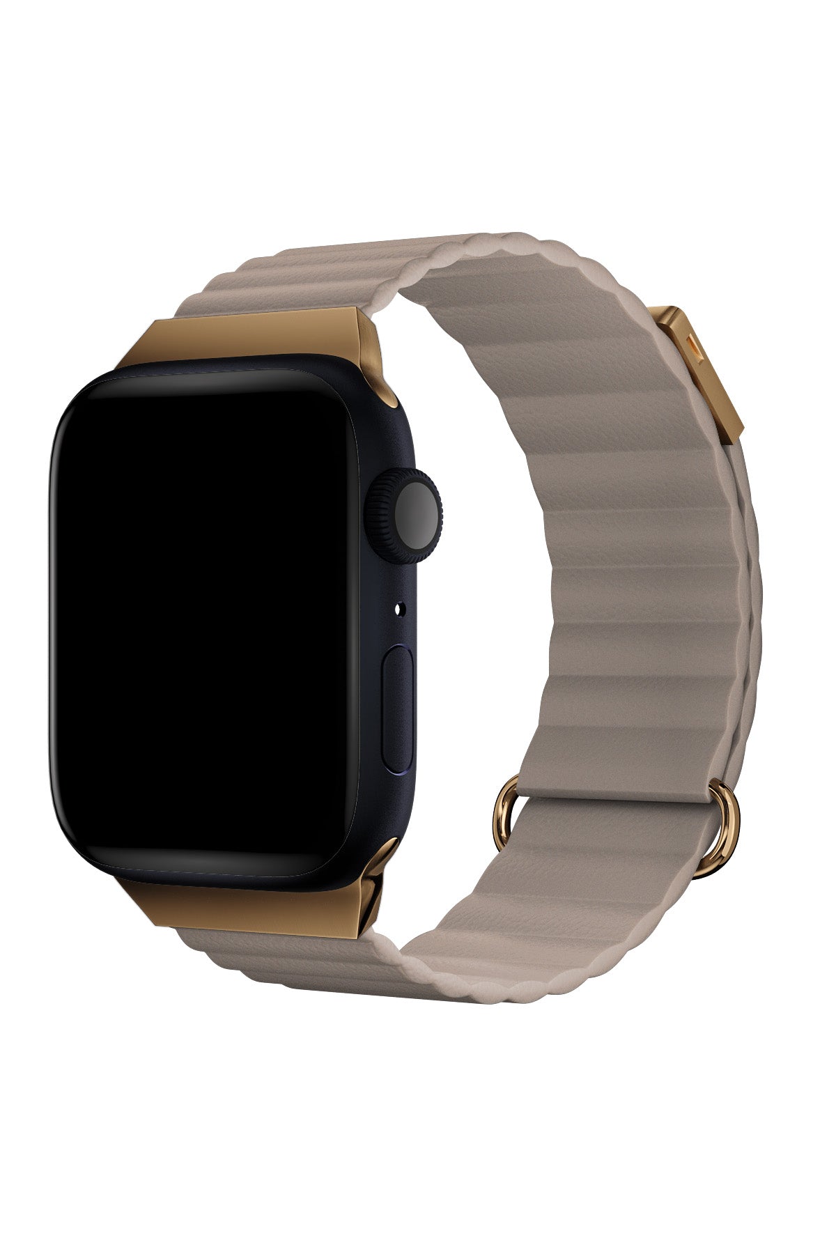 Apple Watch Uyumlu Premium Deri Loop Kordon Almond