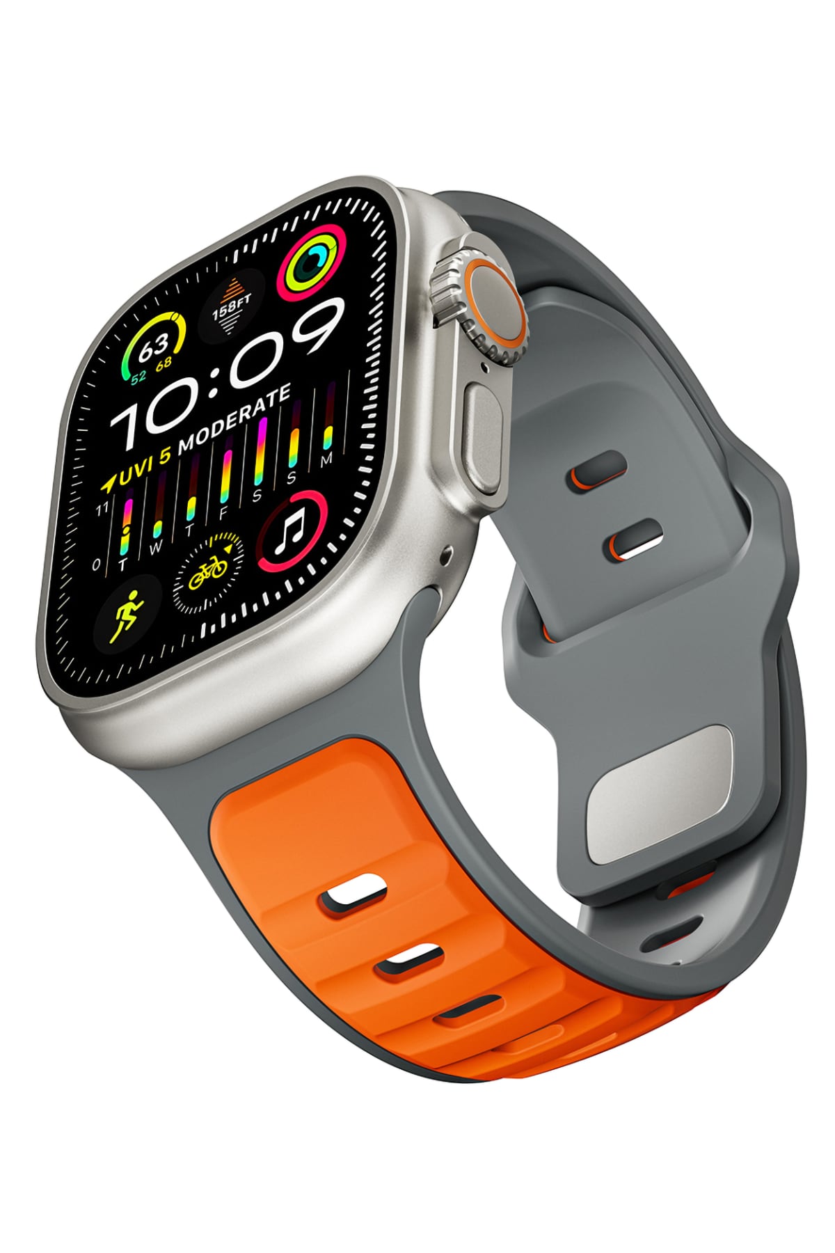 Apple Watch Ultra Uyumlu Dualflex Kordon Ambersteel