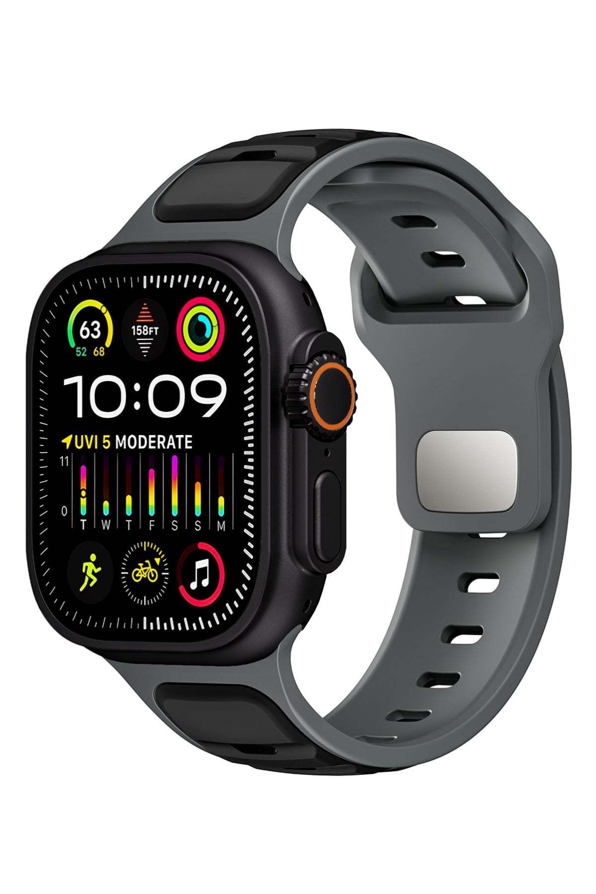 Apple Watch Ultra Uyumlu Dualflex Kordon Ashcore