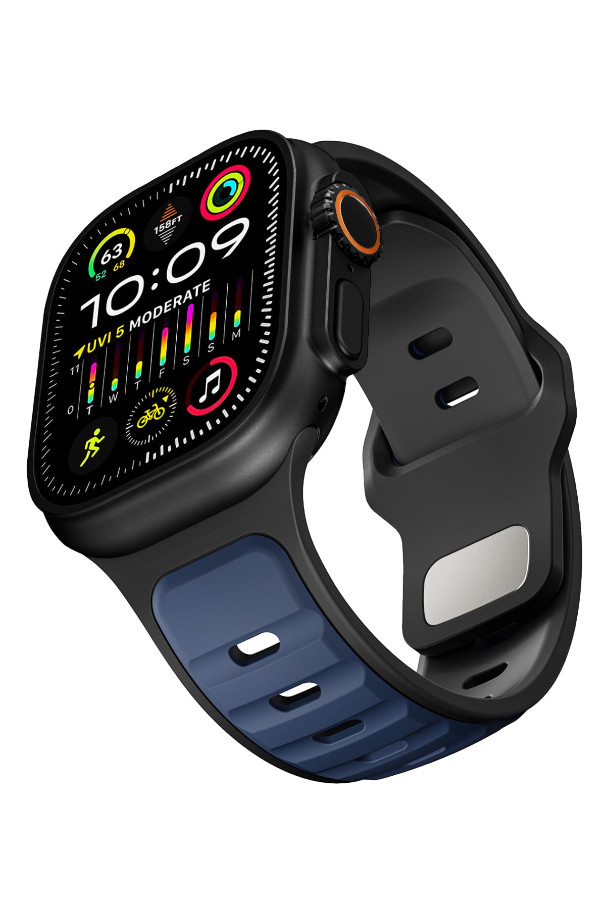 Apple Watch Ultra Uyumlu Dualflex Kordon Darkmarine