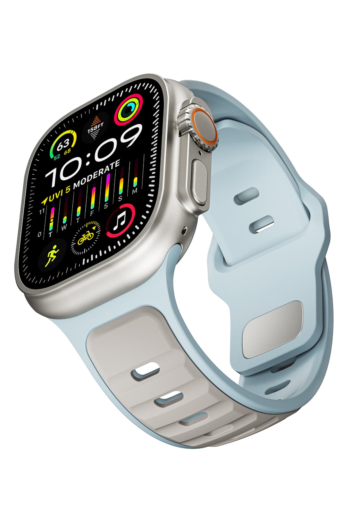 Apple Watch Ultra Uyumlu Dualflex Kordon Skyfade