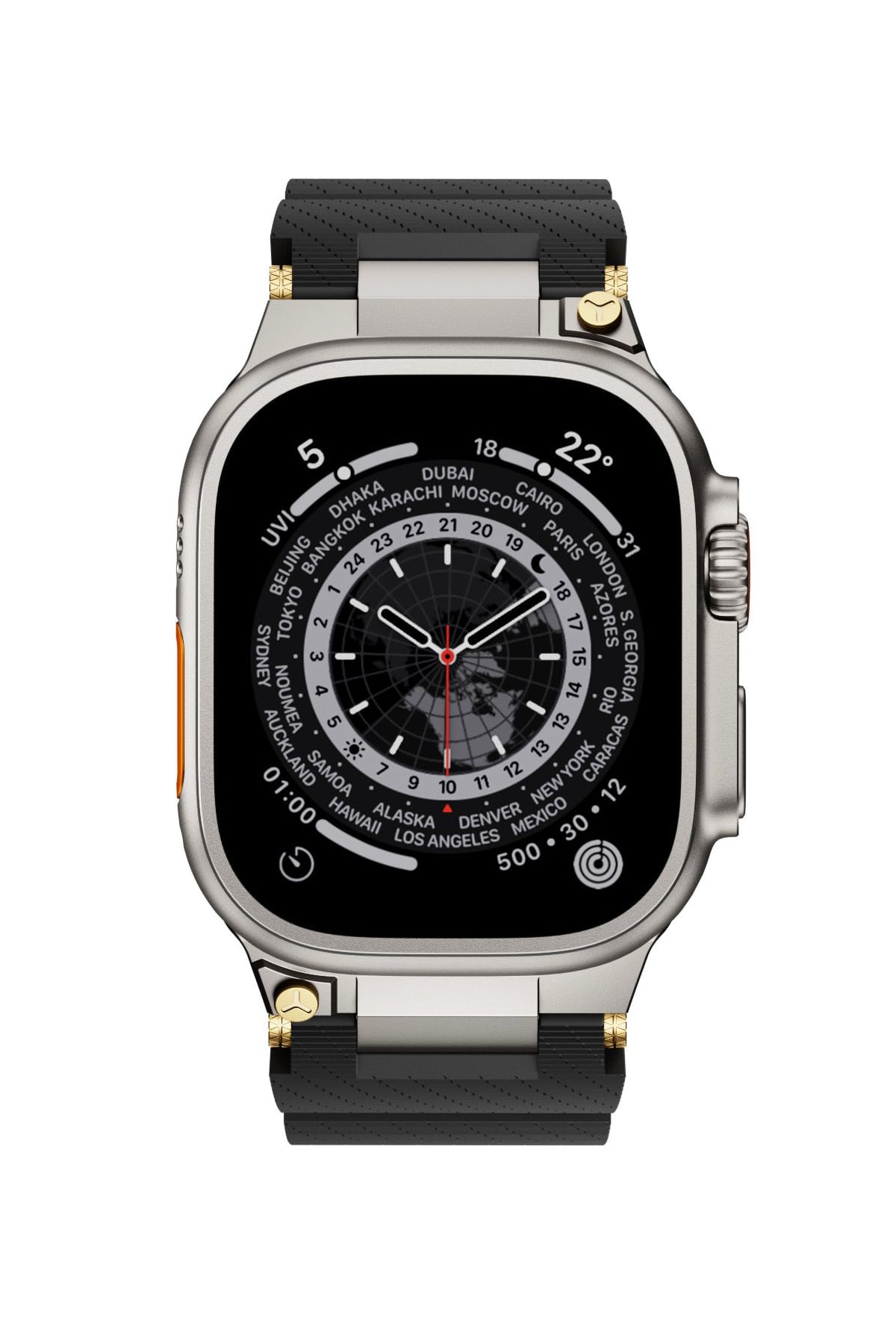 Apple Watch Ultra Uyumlu Gripline Kordon Blackout