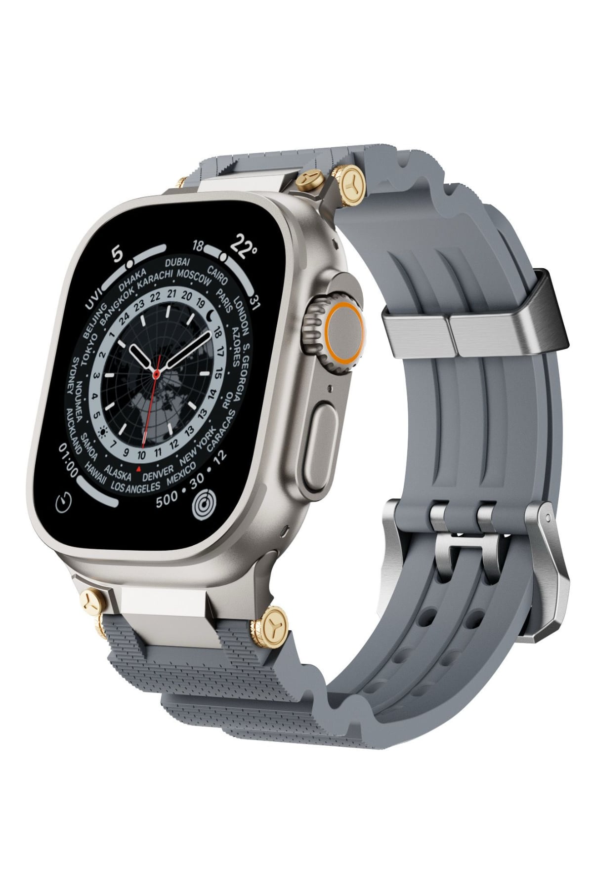 Apple Watch Ultra Uyumlu Gripline Kordon Monogrey