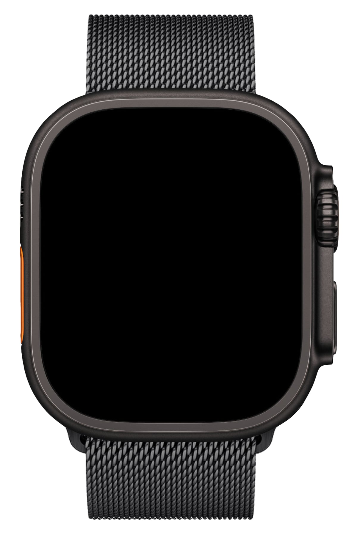 Apple Watch Ultra Uyumlu İNce Örgü Milano Loop Siyah