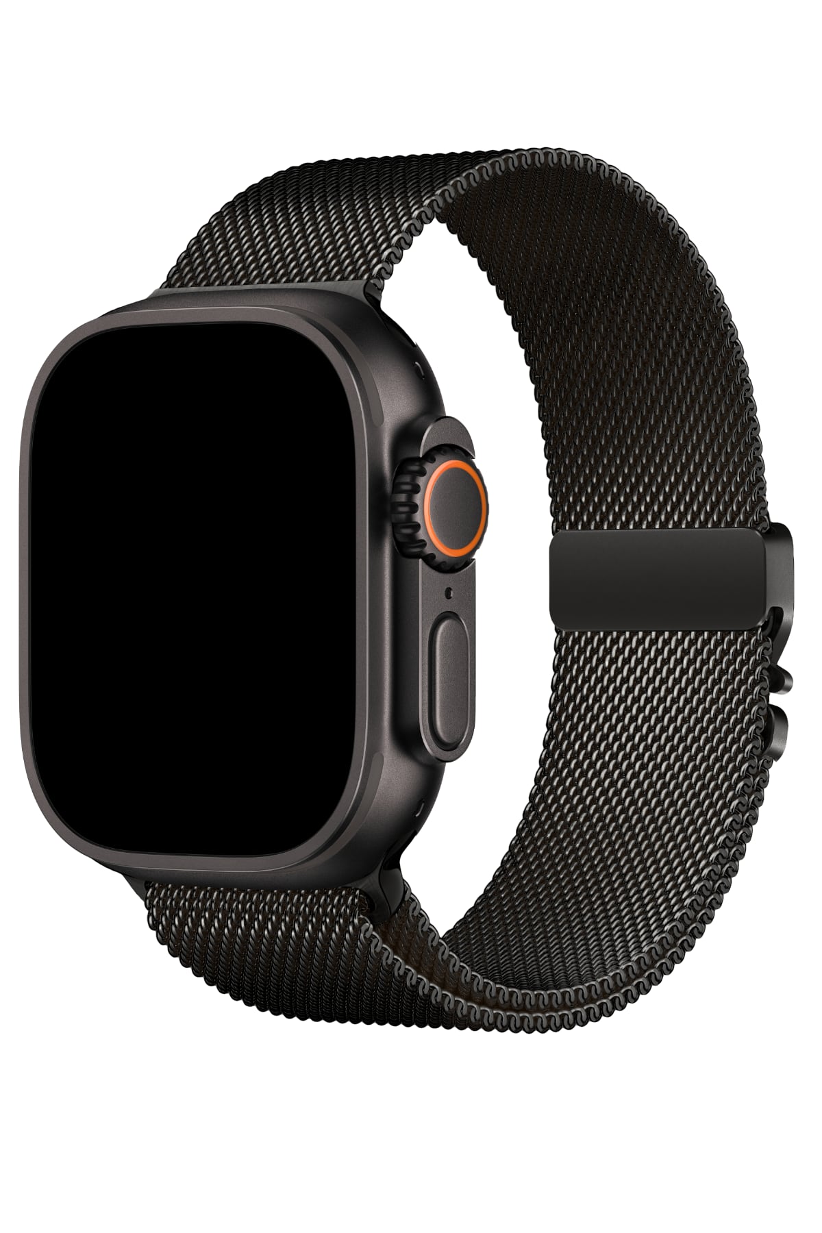 Apple Watch Ultra Uyumlu İNce Örgü Milano Loop Siyah