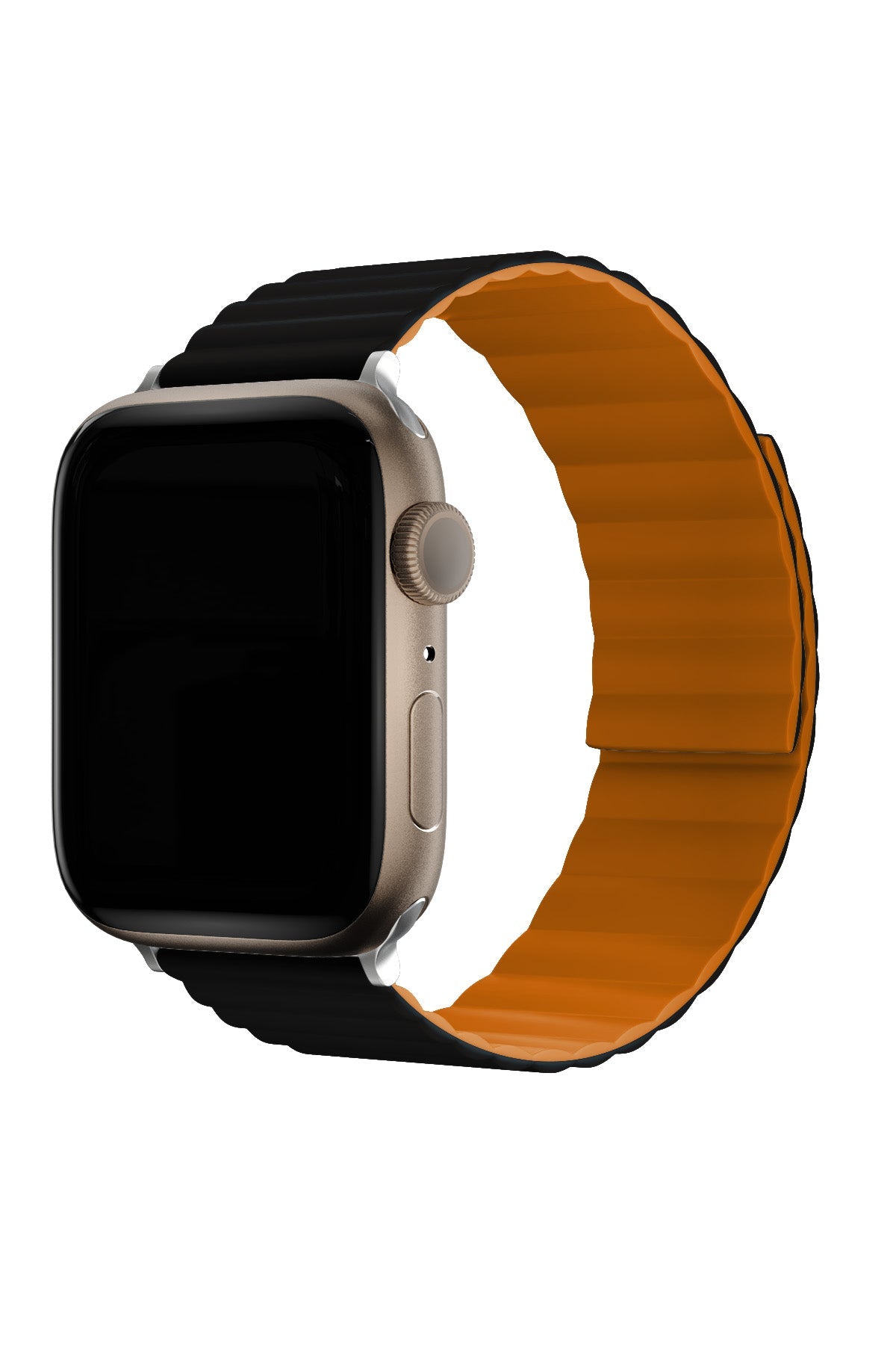 Apple Watch Uyumlu Baklalı Louis Loop Kordon Black Alloy