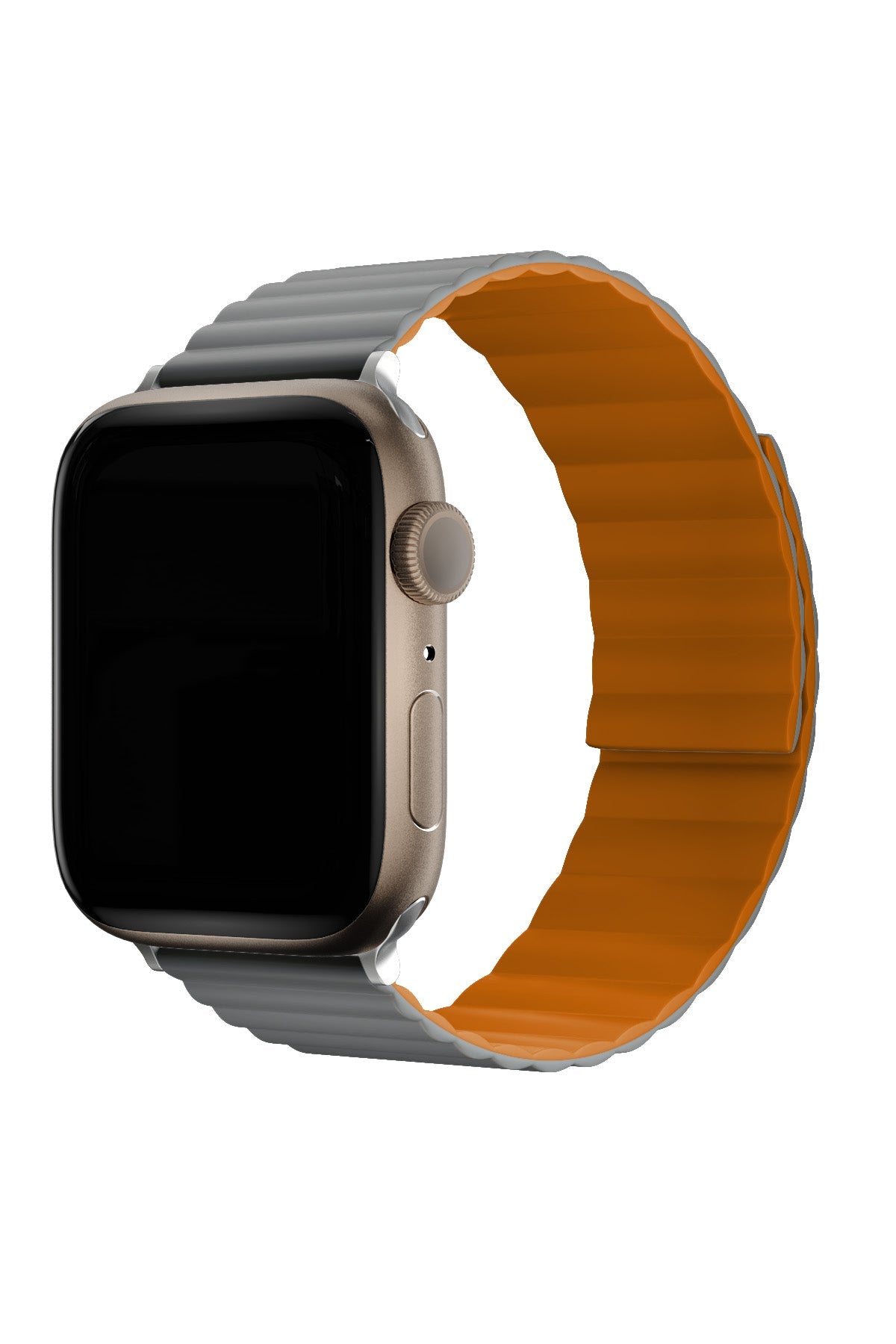 Apple Watch Uyumlu Baklalı Louis Loop Kordon Dark Orange
