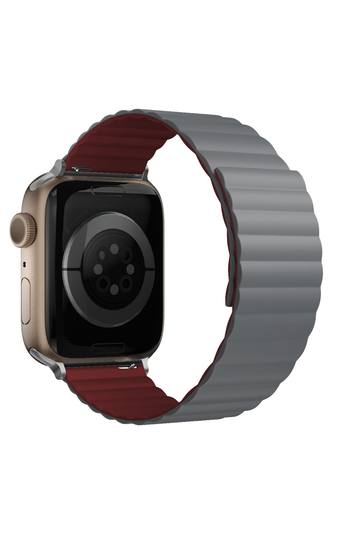Apple Watch Uyumlu Baklalı Louis Loop Kordon Stone Red