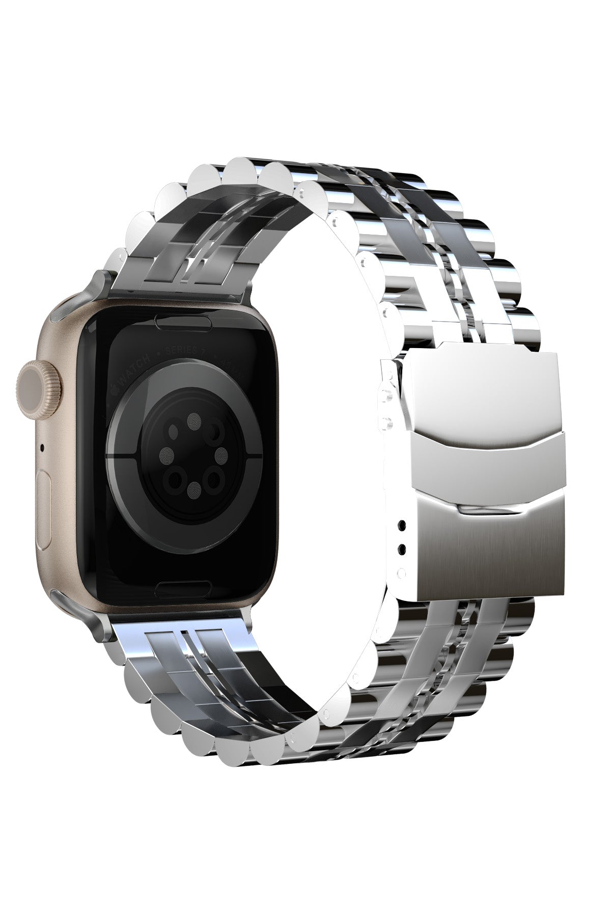Apple Watch Uyumlu Çelik Steelmaster Loop Kordon Bright Gray