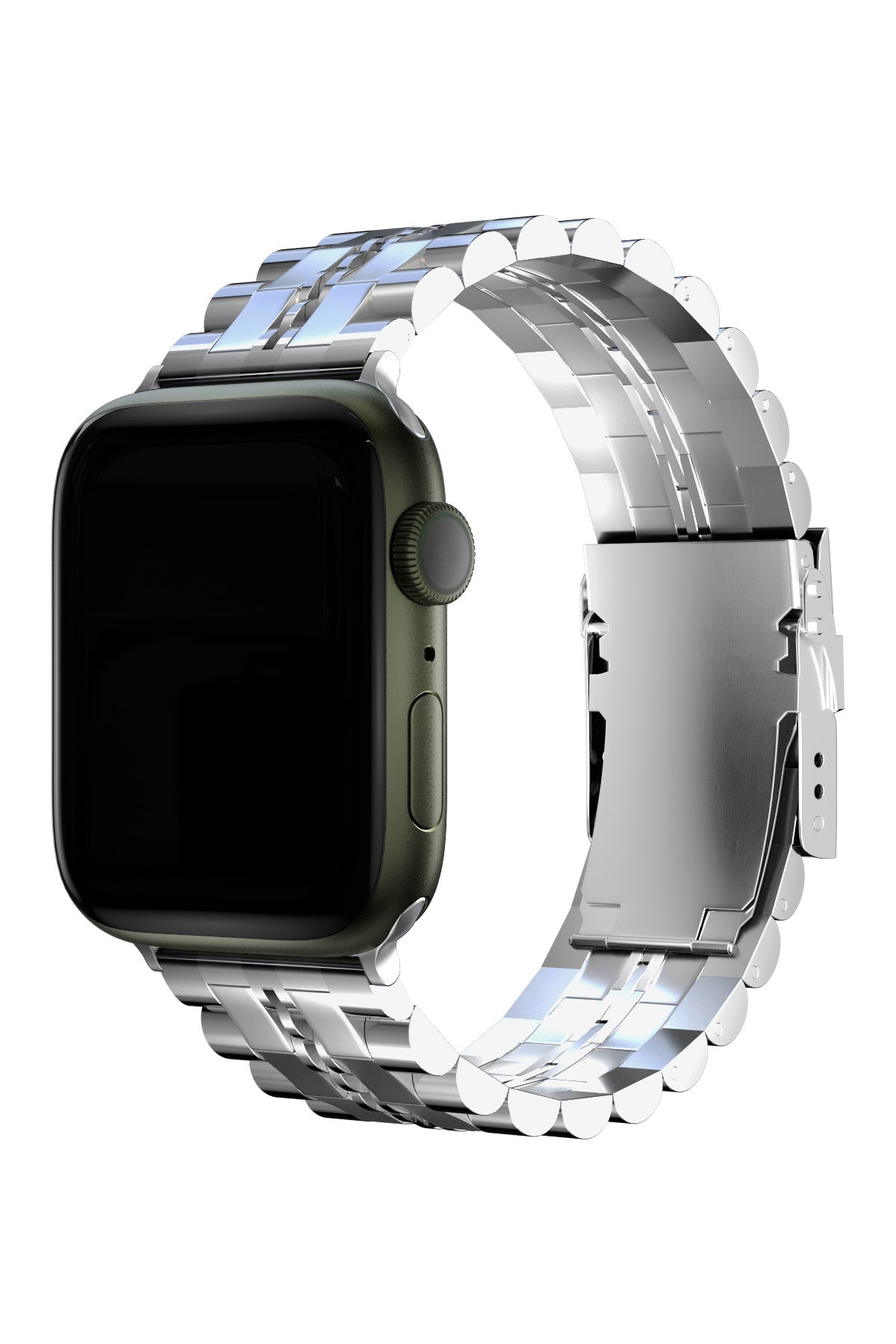 Apple Watch Uyumlu Çelik Steelmaster Loop Kordon Bright Gray