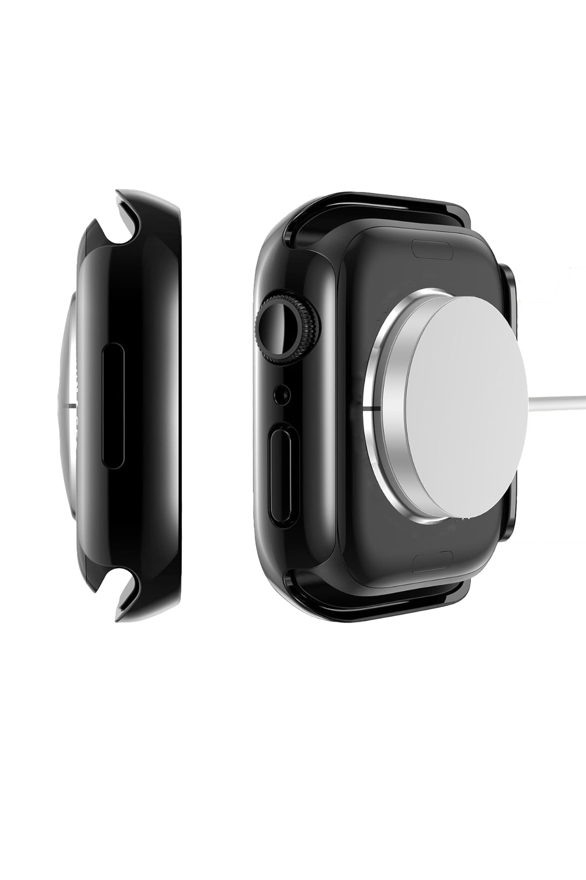 Apple Watch Uyumlu Ekran Koruyucu Jet Siyah Kasa