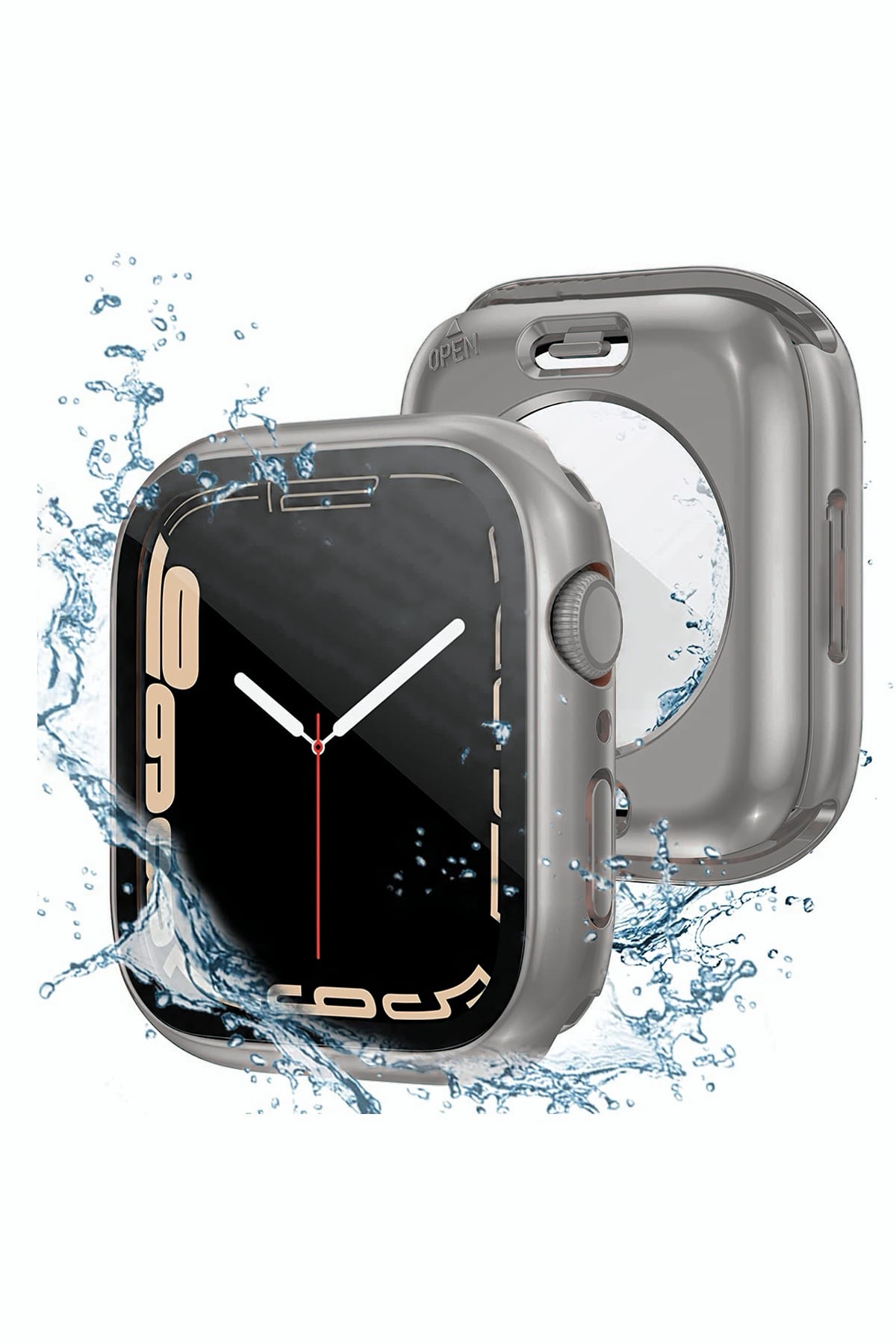 Apple Watch Uyumlu Ekran Koruyucu Kasa Suya Dayanıklı Titan
